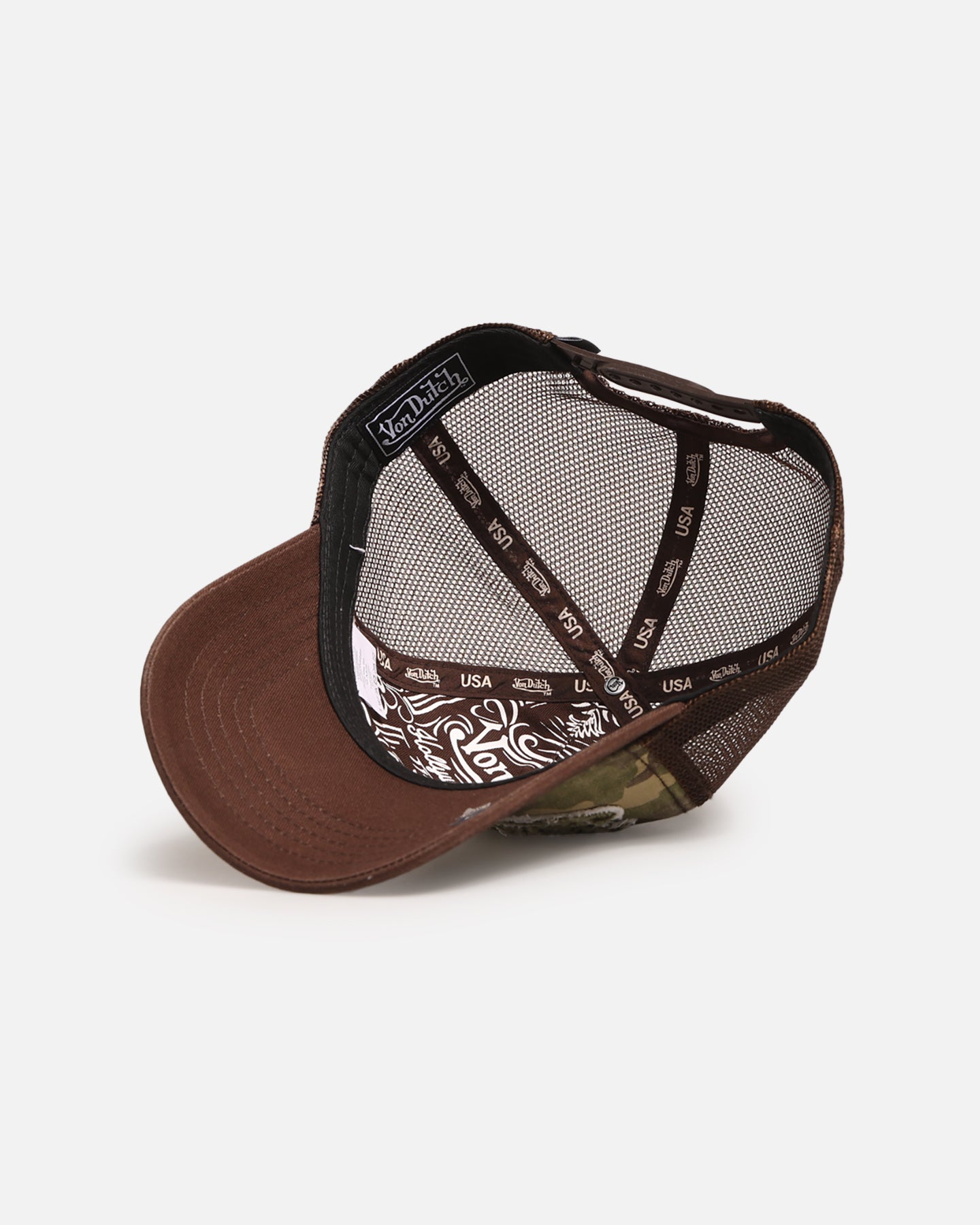 Von Dutch Washed Twill Trucker Snapback Camo、mySite、zt4zffjzw