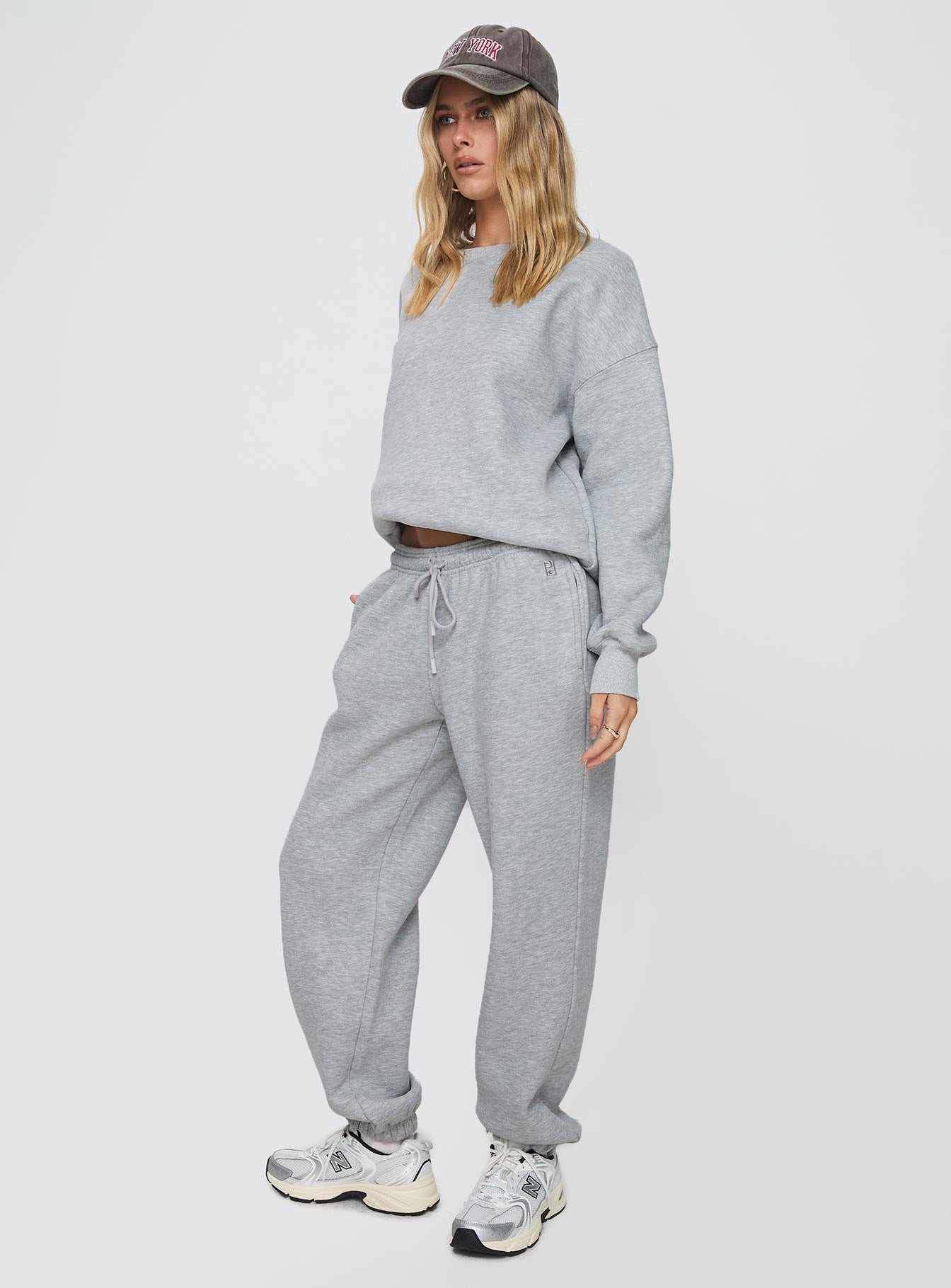 Dream Fleece Ankle Cuff Sweatpants Grey Marle、mySite、solidvoid