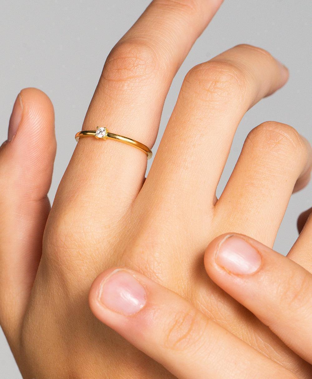 Rosa Ring White 18ct Gold Plated、mySite、botmansion