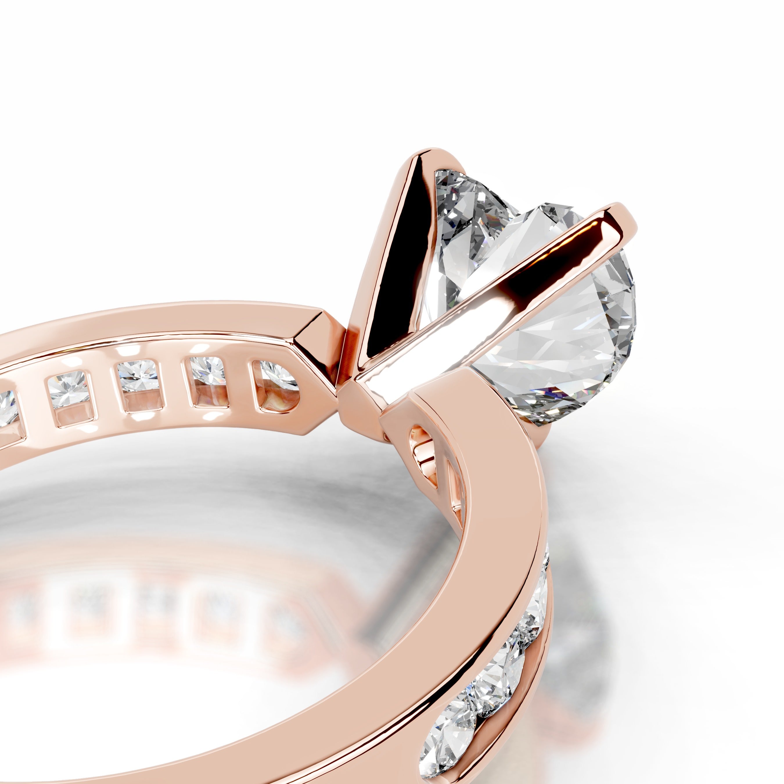 Giselle Lab Grown Diamond Ring - 14K Rose Gold、mySite、hinf8tx79