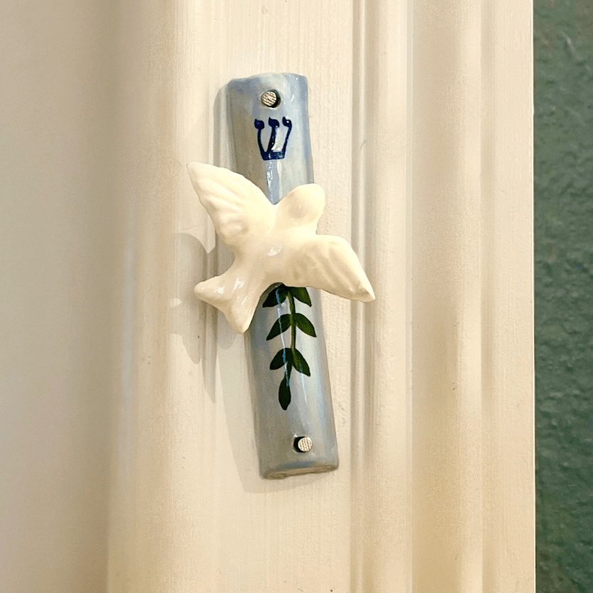 Shalom Dove Ceramic Mezuzah、mySite、topwebapps