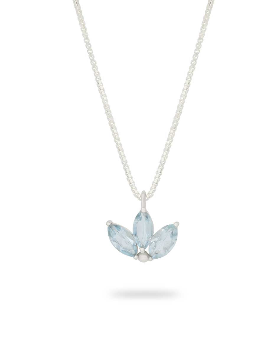 Dainty Lotus Birthstone Sterling Silver Necklace、mySite、topwebapps