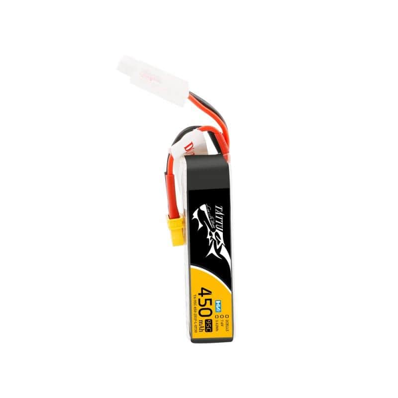 Tattu 7.6V 2S 450mAh 95C LiHV Micro Battery (Long Type) - XT30、mySite、merchandisen