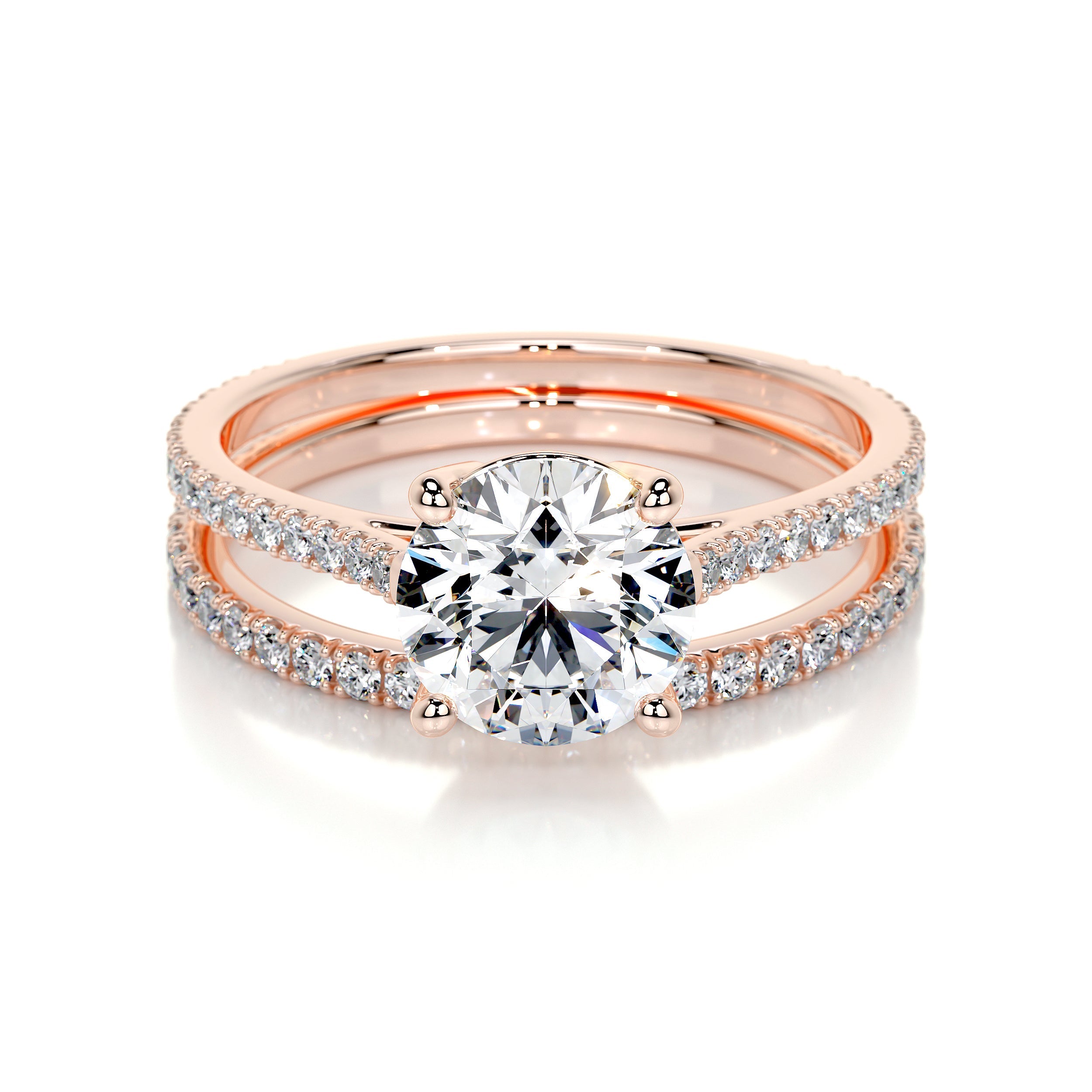 Anna Lab Grown Diamond Bridal Set -14K Rose Gold、mySite、hinf8tx79