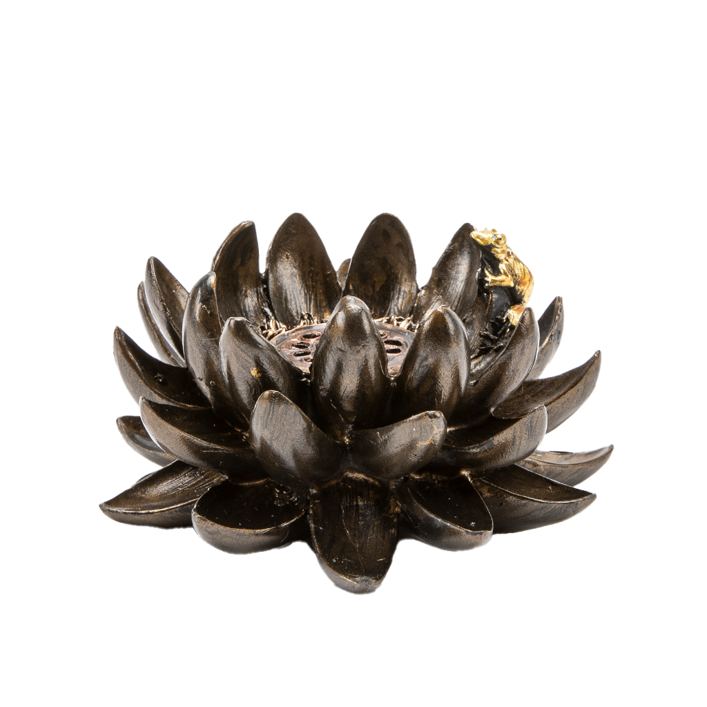 Lotus Incense Holder with Frog、mySite、topwebapps