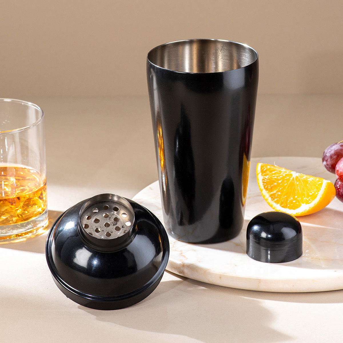 Stainless Steel Cocktail Shaker | Black | 500 ml、mySite、camillekostekn