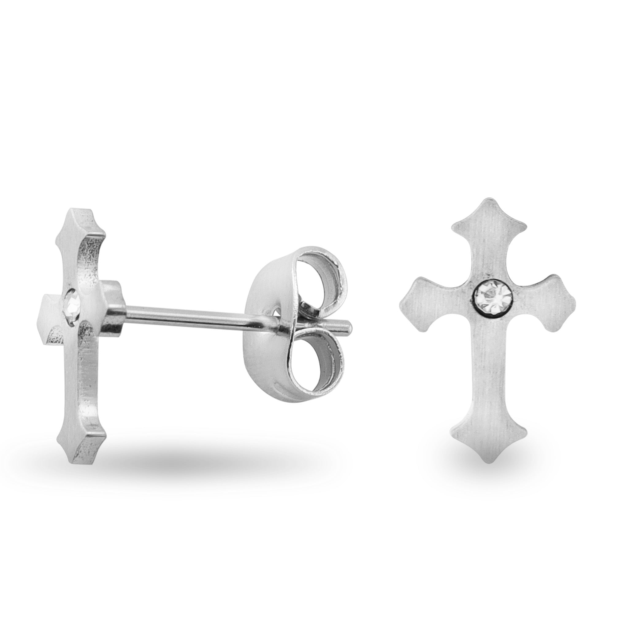 Stainless Steel Cross CZ Earrings / ERJ3132、mySite、dreamappss