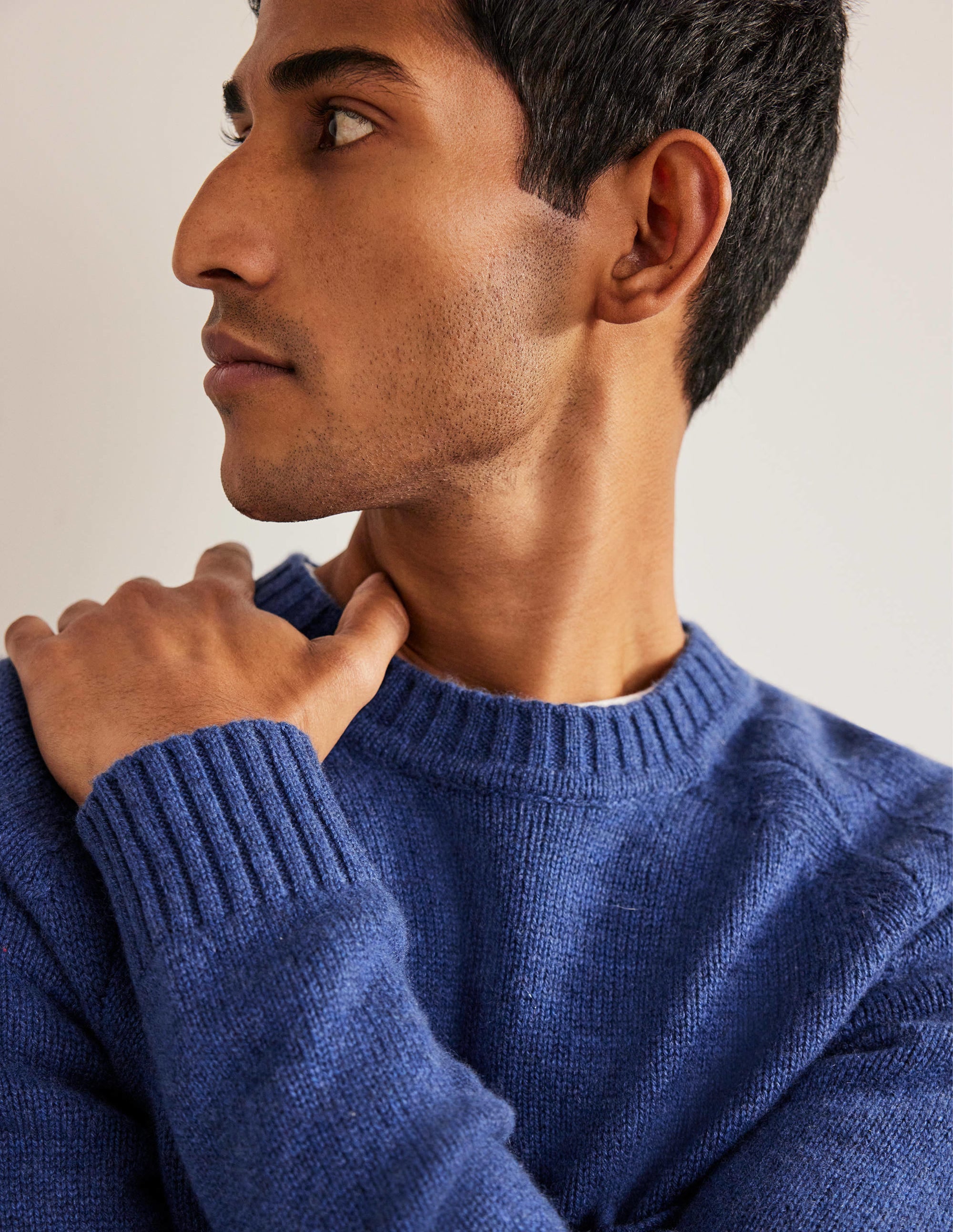  Chunky Cashmere Crew Jumper-Blue Ribbon、mySite、ashleygrahame