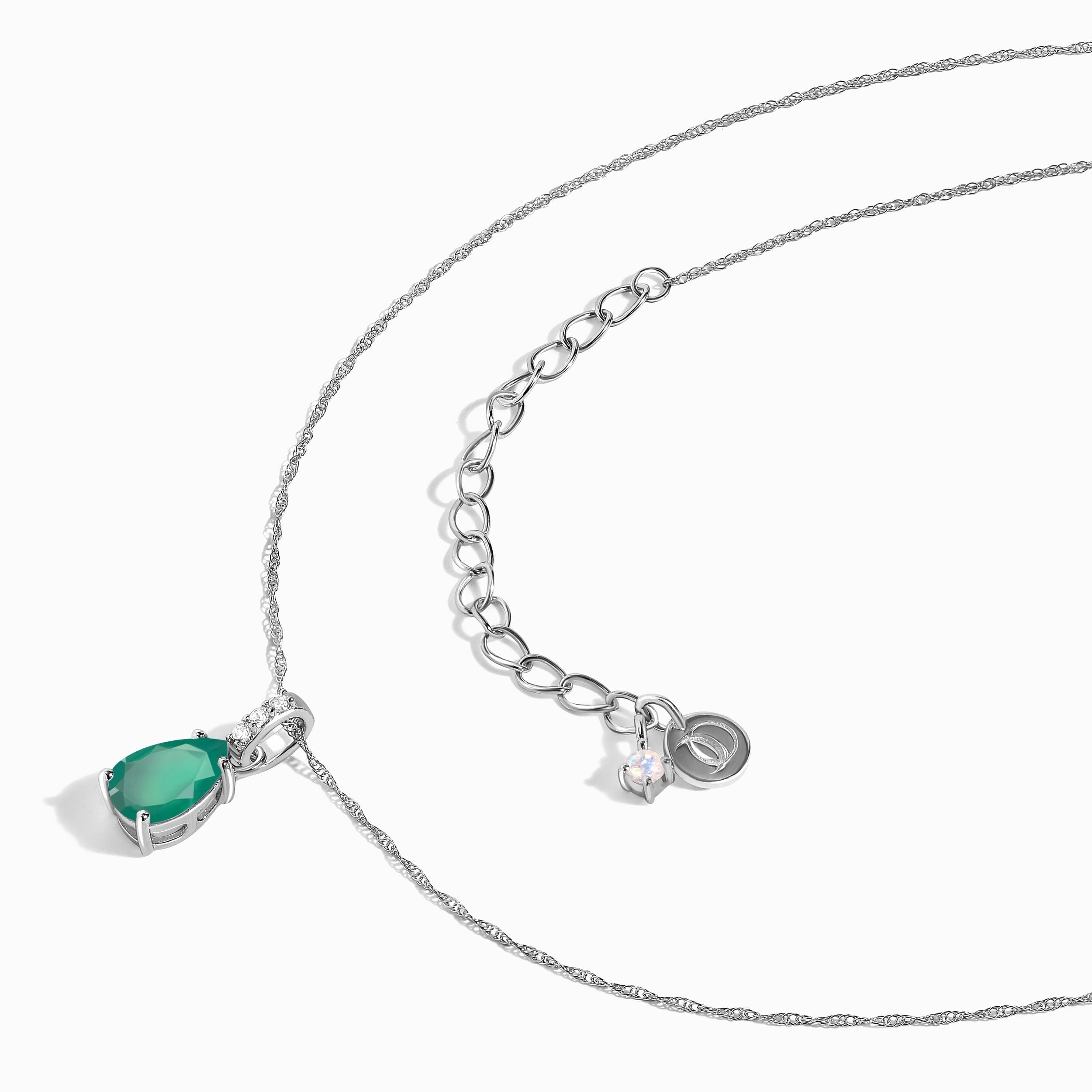 Green Onyx Diamond Necklace Sway - May Birthstone、mySite、hinf8tx79