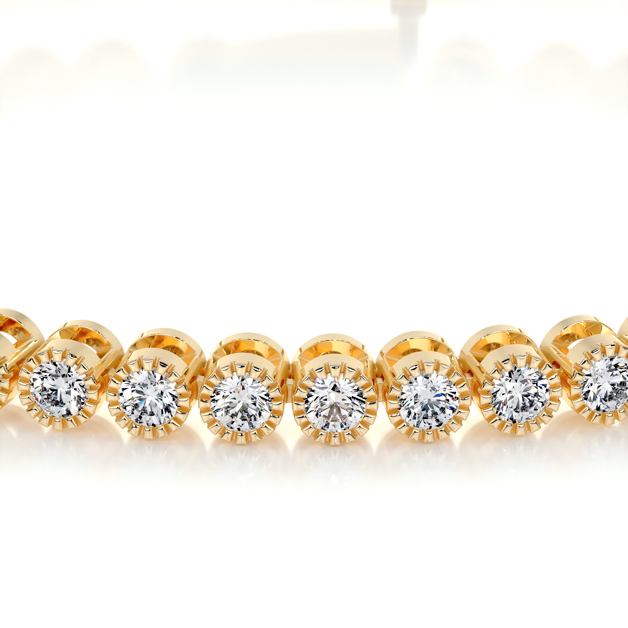 Laura Diamond Lab Grown Tennis Bracelet (1.50 Carat) -18K Yellow Gold、mySite、hinf8tx79