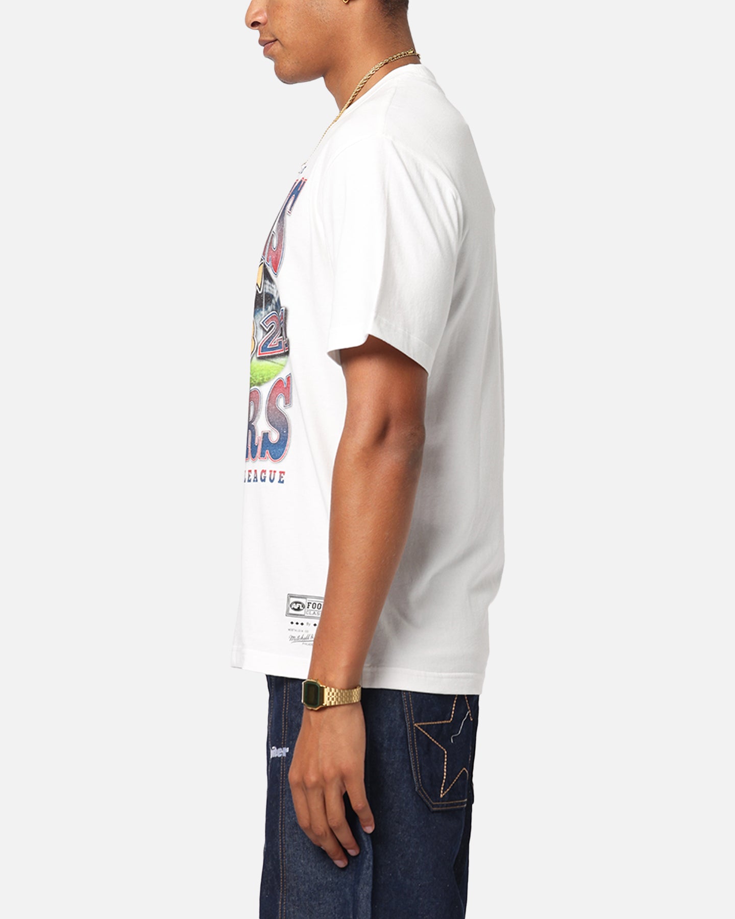 Mitchell & Ness Melbourne Demons Mascot T-Shirt Vintage White、mySite、zt4zffjzw