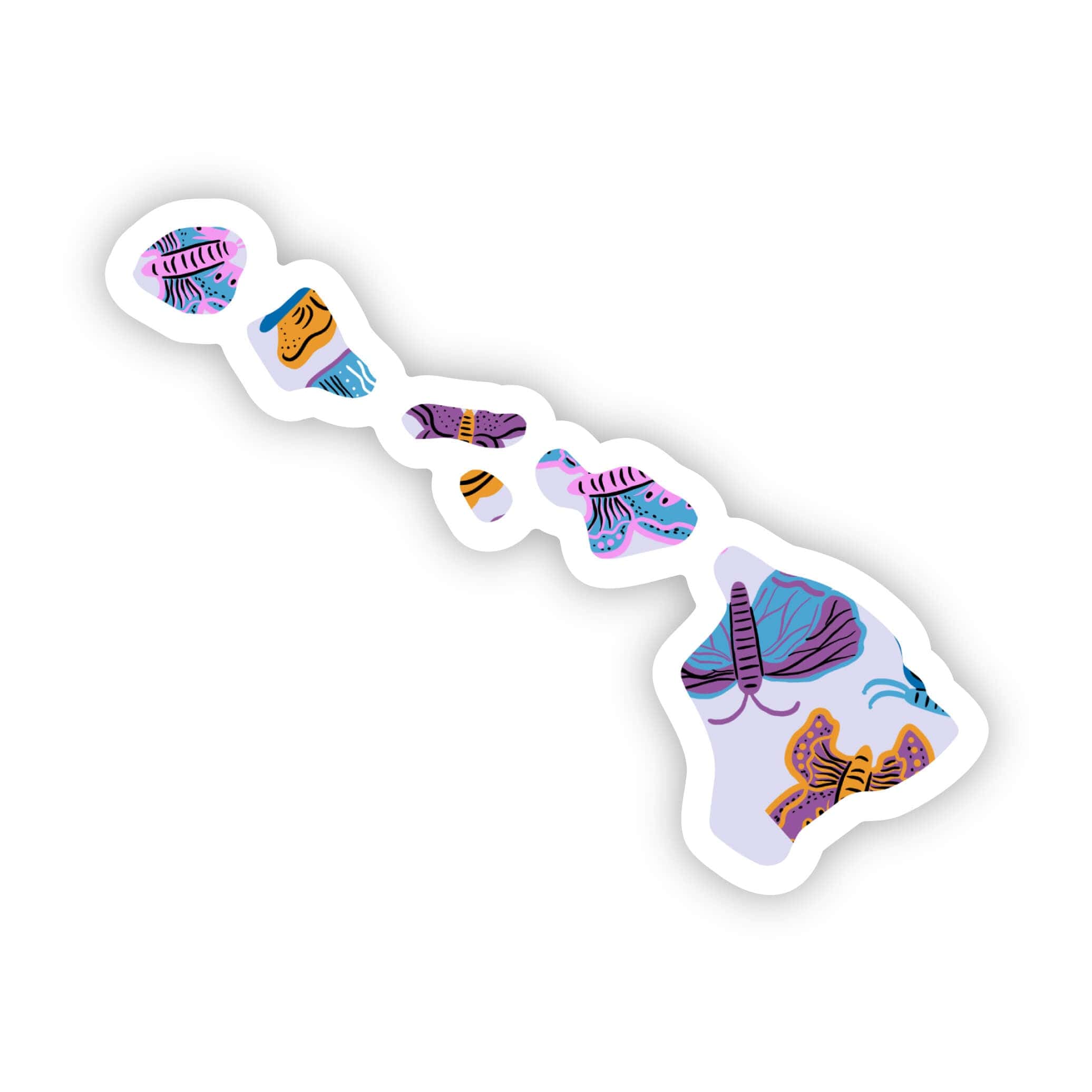  Hawaii Sticker - Moth & Butterfly、mySite、ghnorth