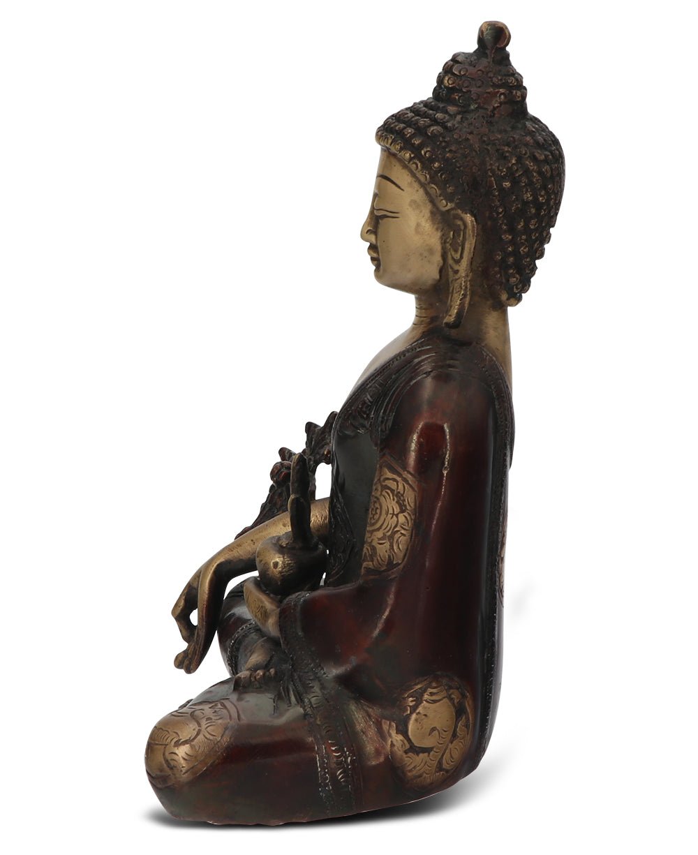 Medicine Buddha Statue in Brass With Intricate Design、mySite、topwebapps