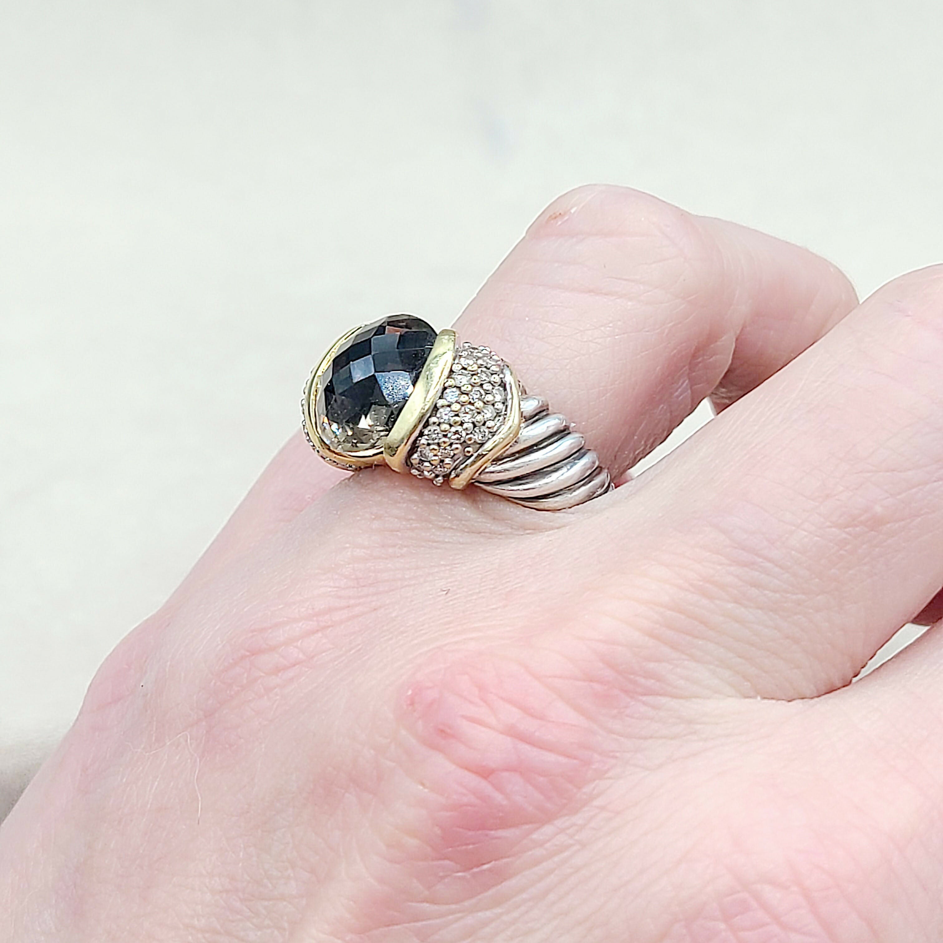 David Yurman Capri Ring Smoky Quartz & Diamonds、mySite、hinf8tx79