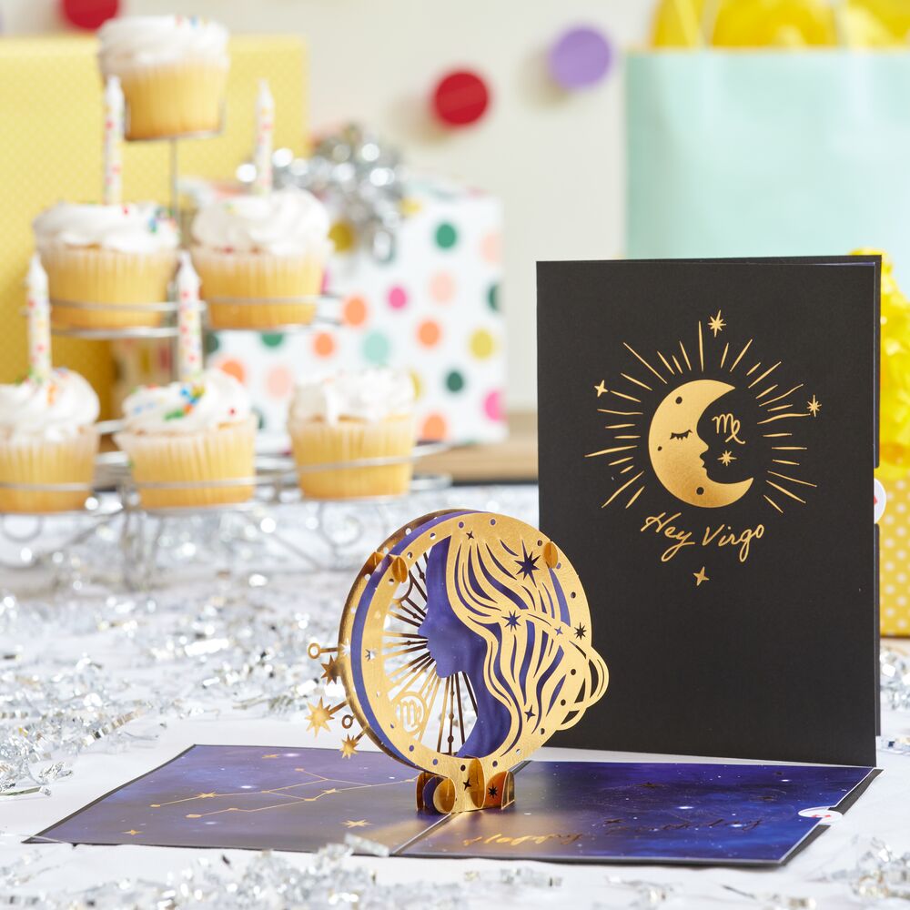 Virgo Zodiac Birthday Pop-Up Card、mySite、solidvoid