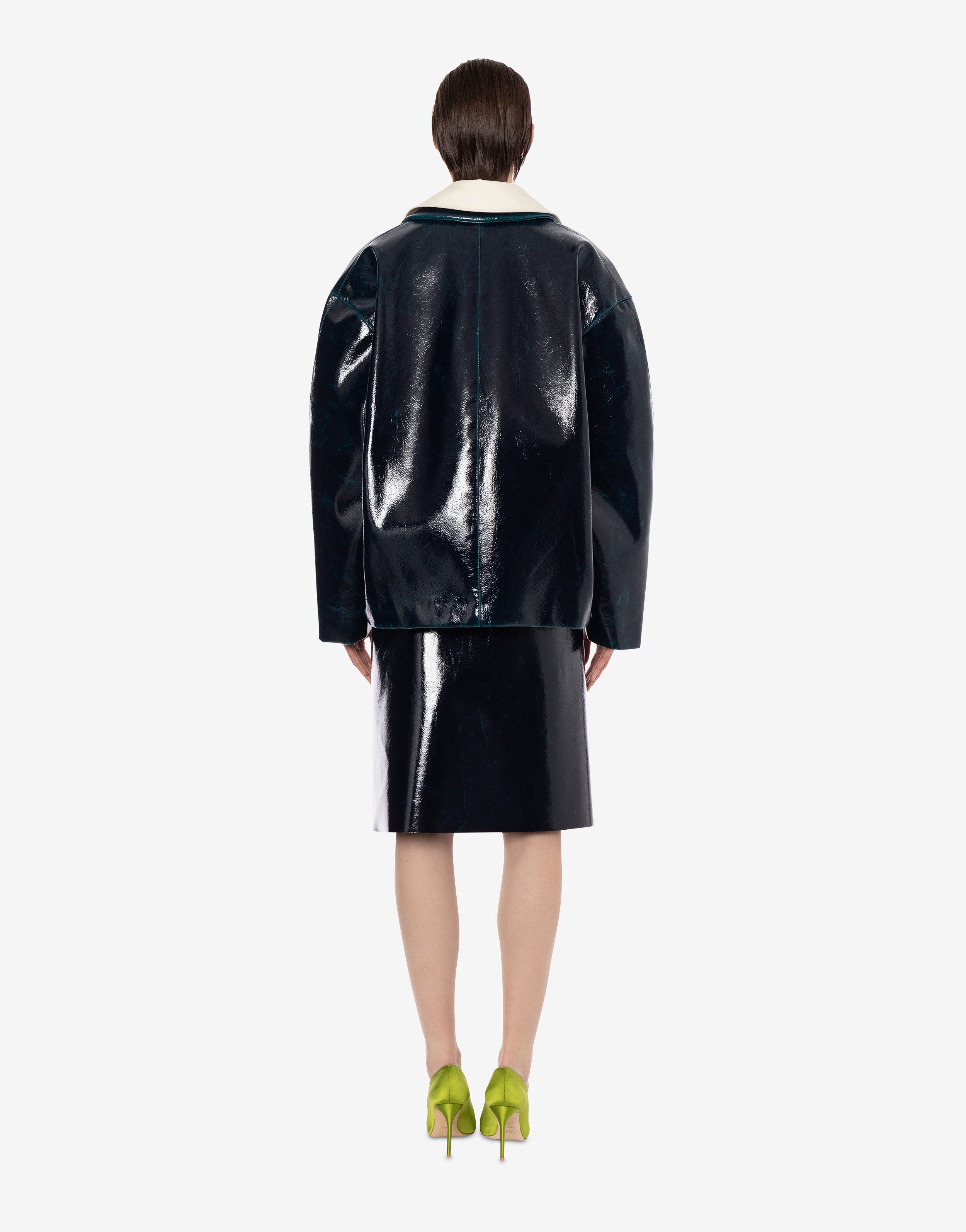 Peacoat in lana spalmata、mySite、aoinhome