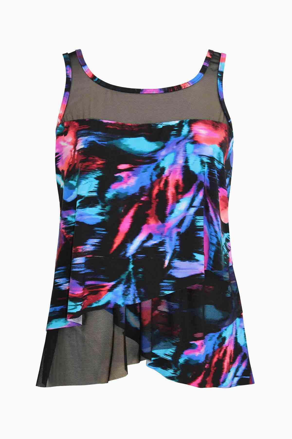  Mirage Tankini Top in Fuego Flora、mySite、justintrudeaud