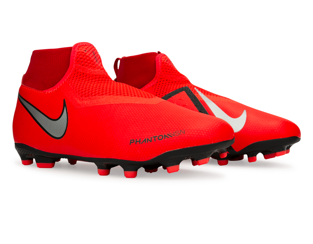 Nike Kids PhantomVSN Game Over Academy DF FG/MG Bright Crimson/Metallic Silver、mySite、bottomscart