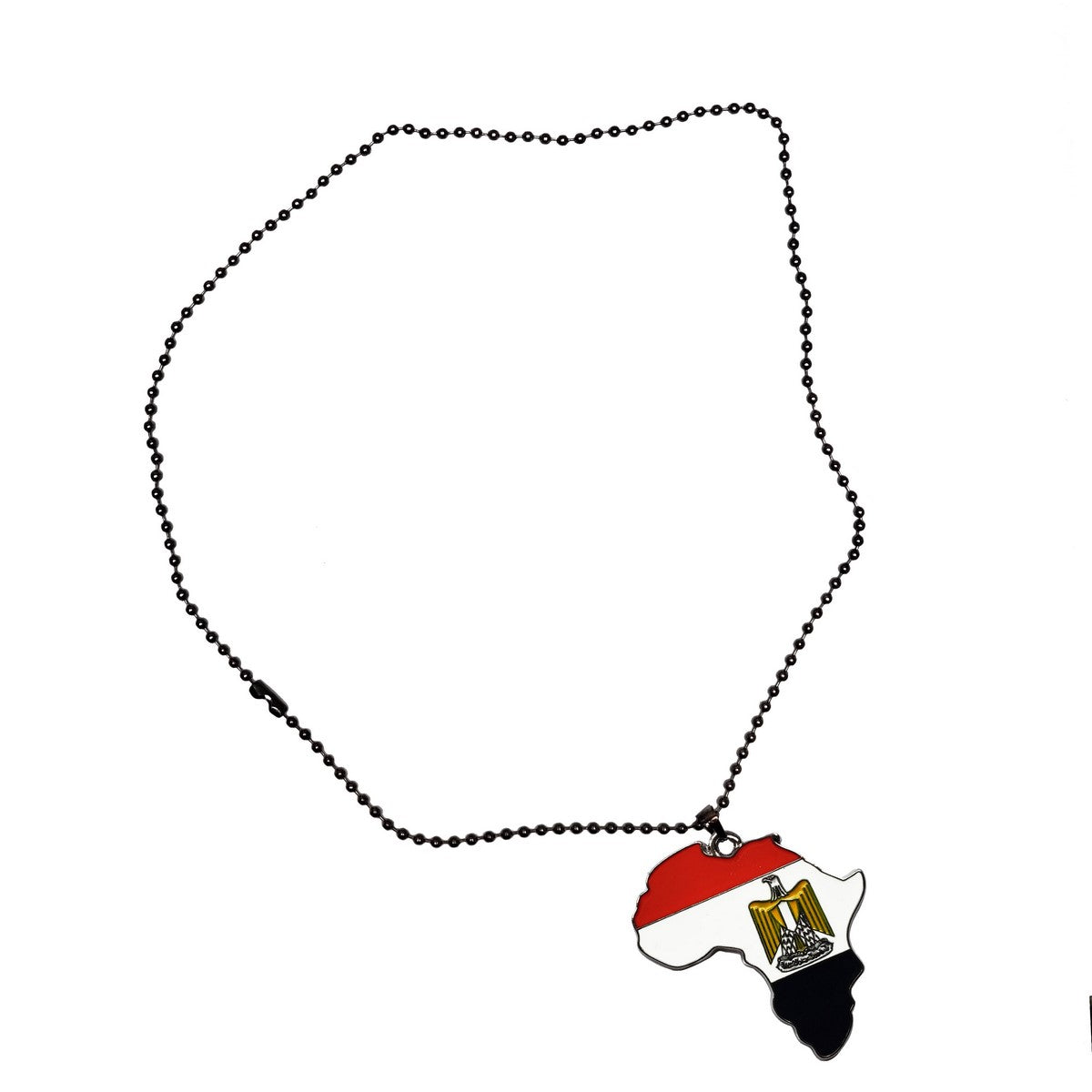 Egypt Flag Pendant Necklace Africa Map Chain、mySite、solidvoid