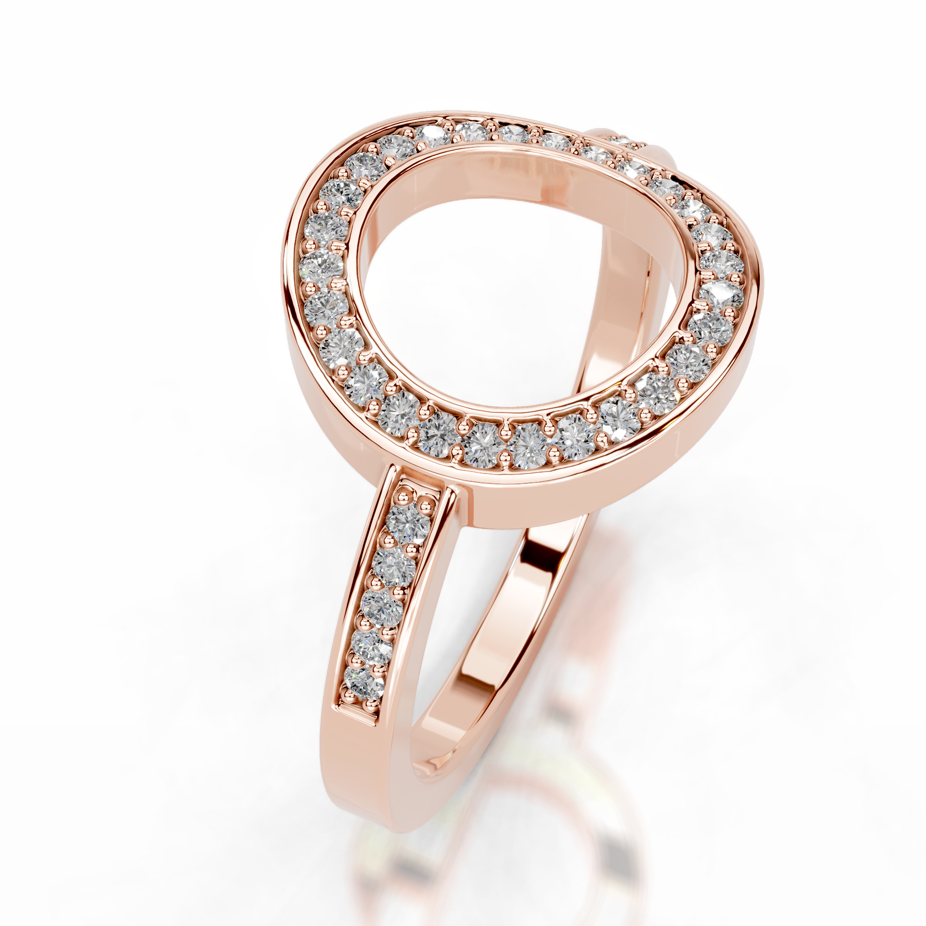 Inessa Diamond Wedding Ring (0.15 Carat) -14K Rose Gold、mySite、hinf8tx79