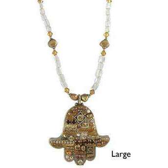 Michal Golan Crystal & Topaz Hamsa Necklace、mySite、topwebapps