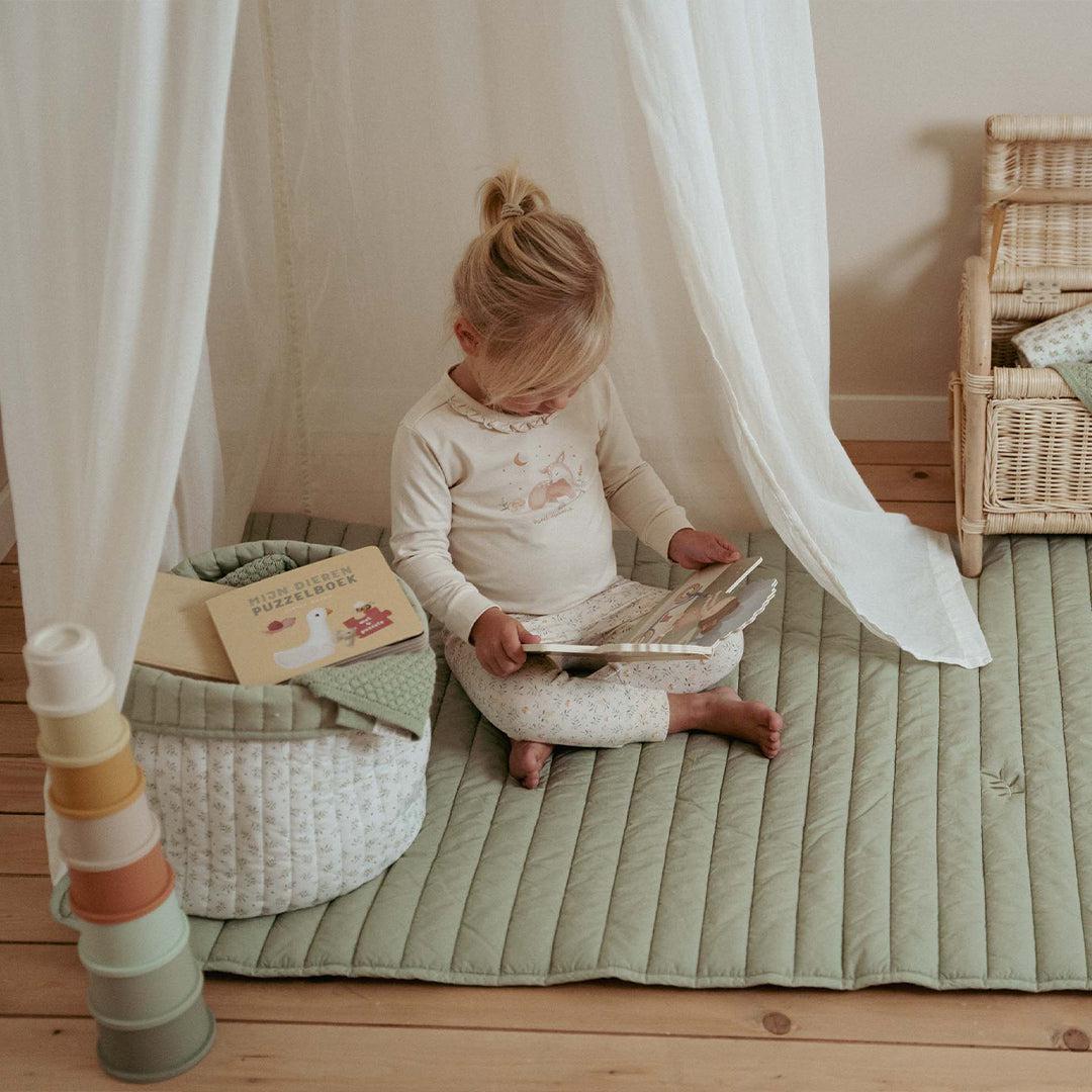 Little Dutch Quilted Storage Basket - Large - Blueberry Leaves、mySite、merchandisen