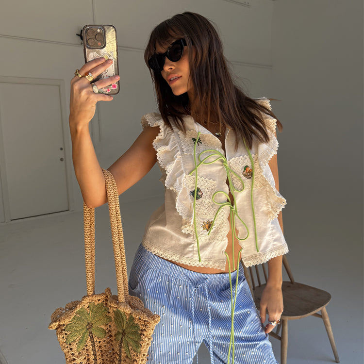 Cream Isla Tia Top、mySite、solidvoid