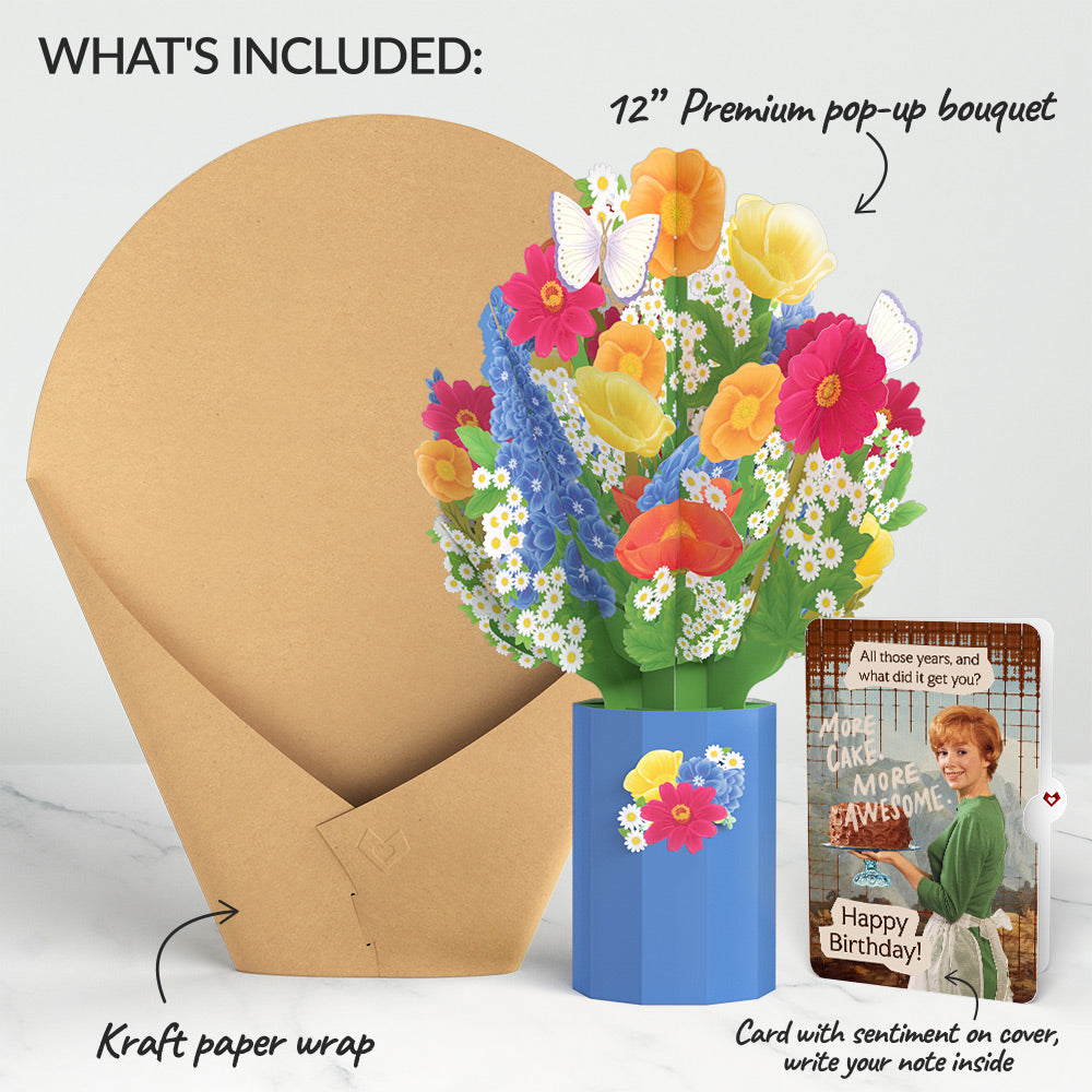 Wildflower Birthday Bouquet and More Cake More Awesome Sentiment Set、mySite、solidvoid