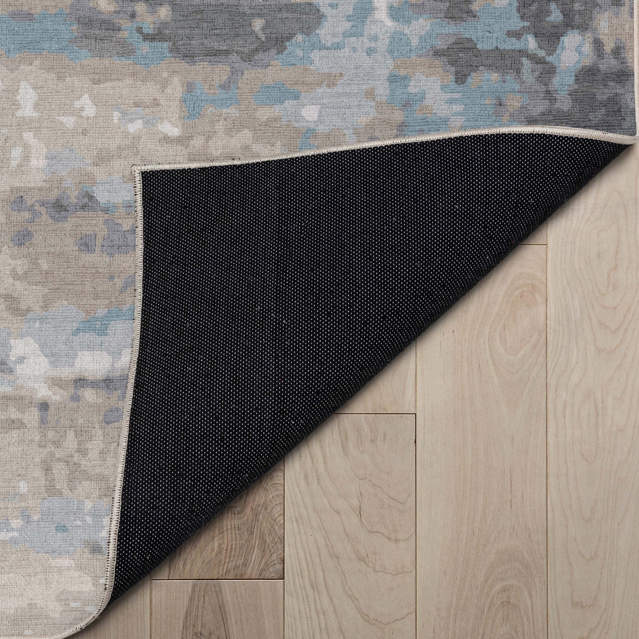 Tuscany Abstract Brushstroke Beige Blue Flatweave Rug、mySite、gigharbornorthrealestate