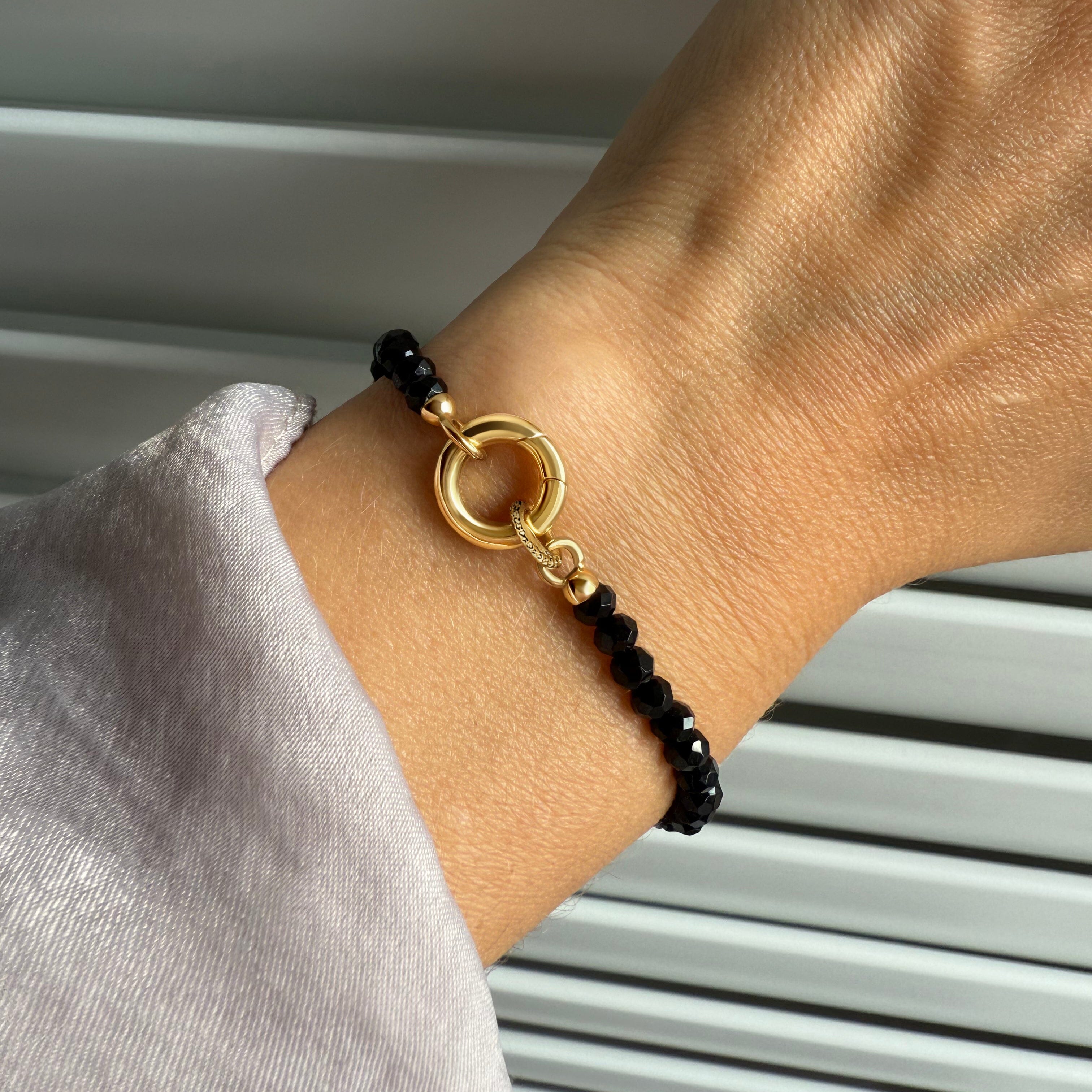 Black Obsidian Beads Bracelet - Spirit Link Dotted、mySite、hinf8tx79