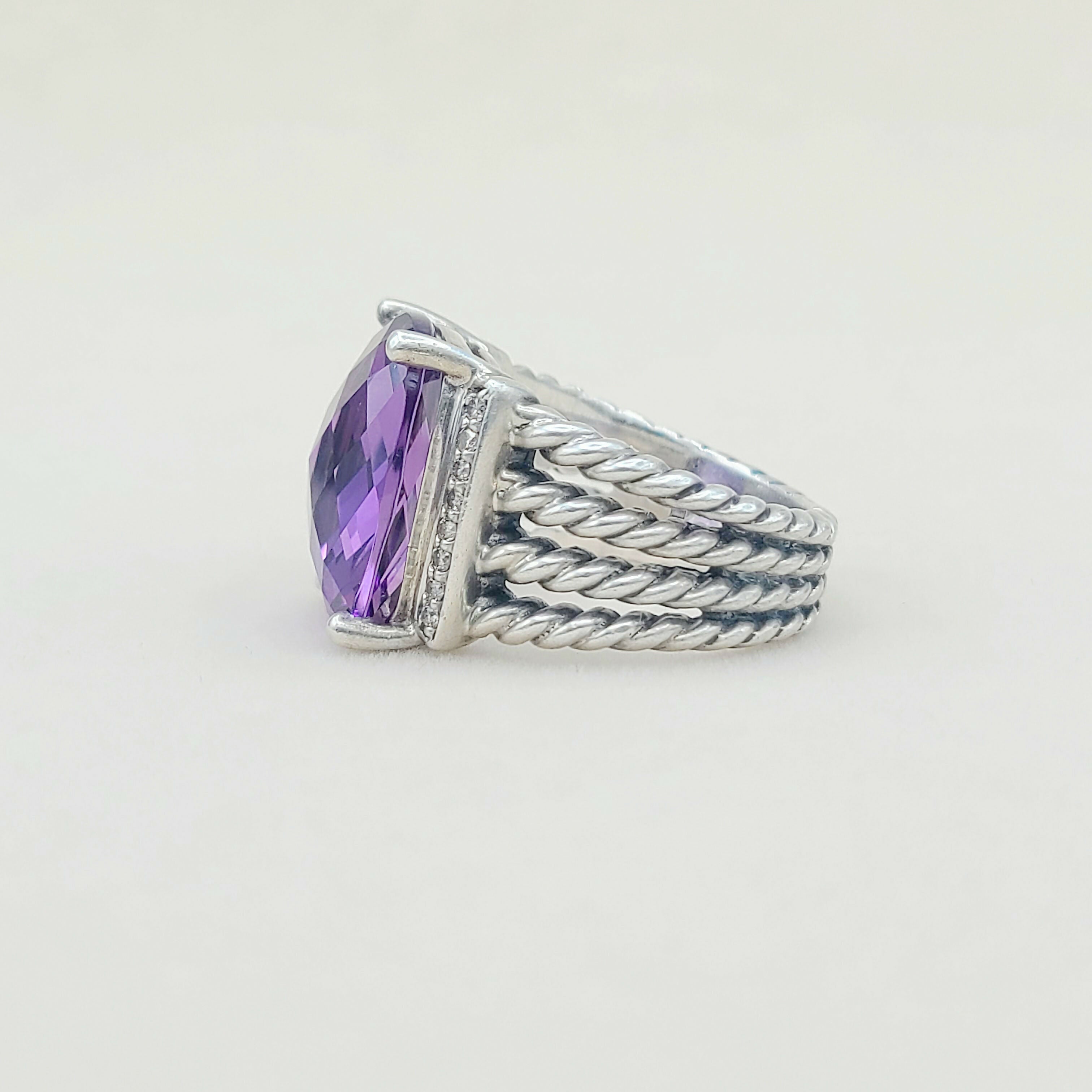 David Yurman Wheaton Ring 16x12 Amethyst & Diamonds、mySite、hinf8tx79
