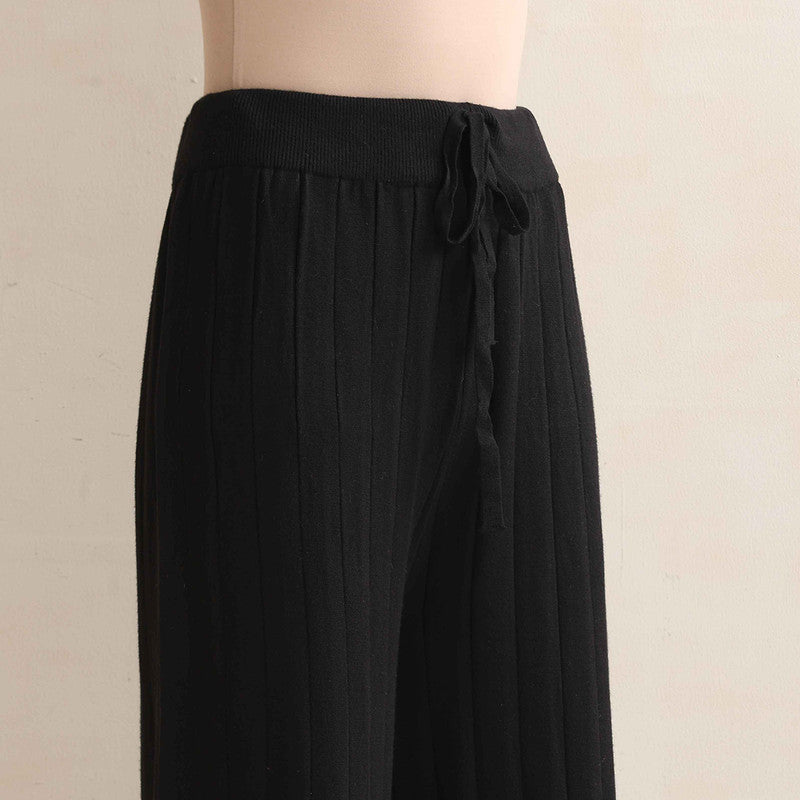 Woolen Solid Flared Pant For Women | Black、mySite、camillekostekn