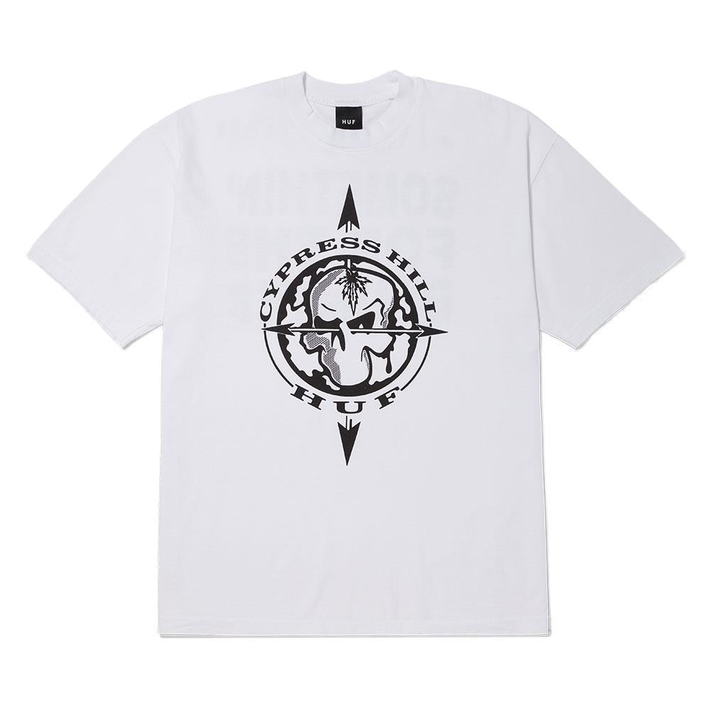  HUF x Cypress Hill Blunted Compass T-shirt - White、mySite、merchandisen