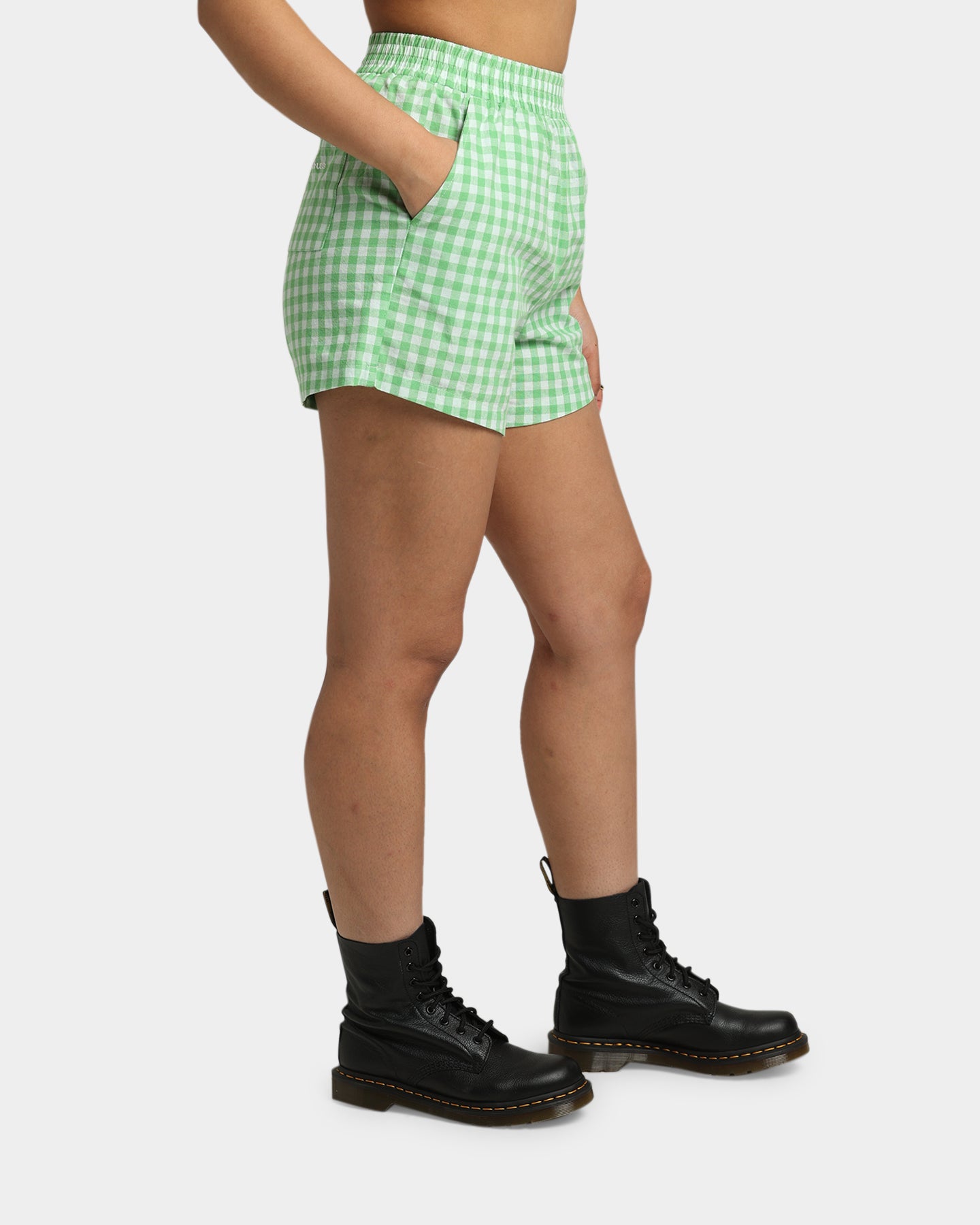 EN ES Women's Edge Shorts Gingham Aurora、mySite、zt4zffjzw