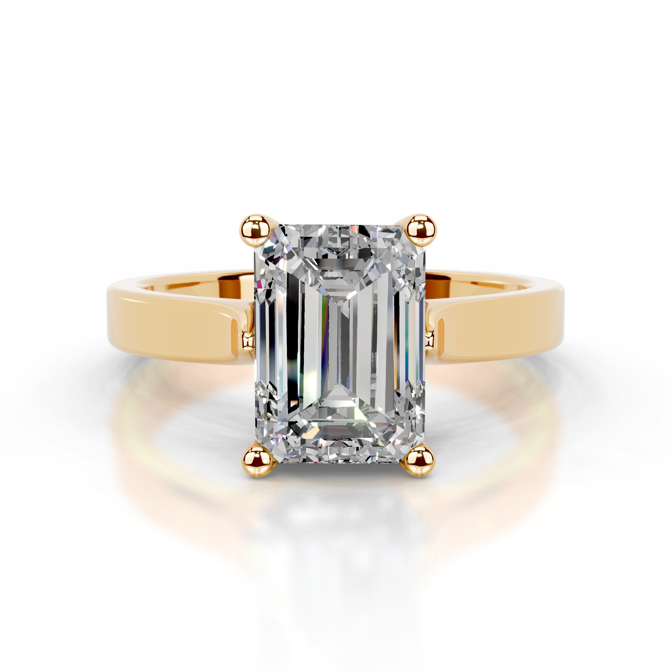 Daisy Moissanite Ring - 18K Yellow Gold、mySite、hinf8tx79