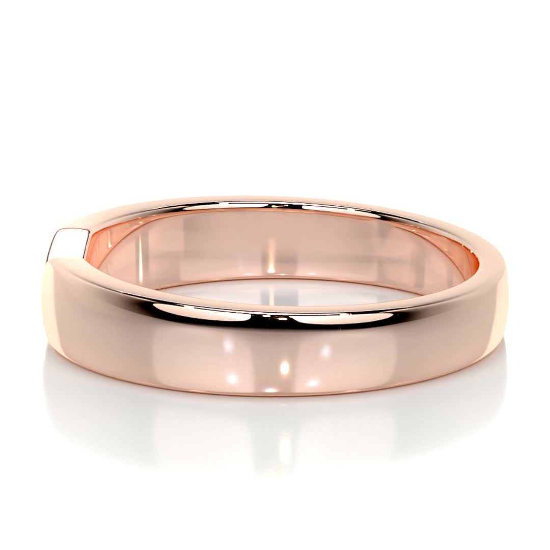 David Men's Wedding Band -14K Rose Gold、mySite、hinf8tx79