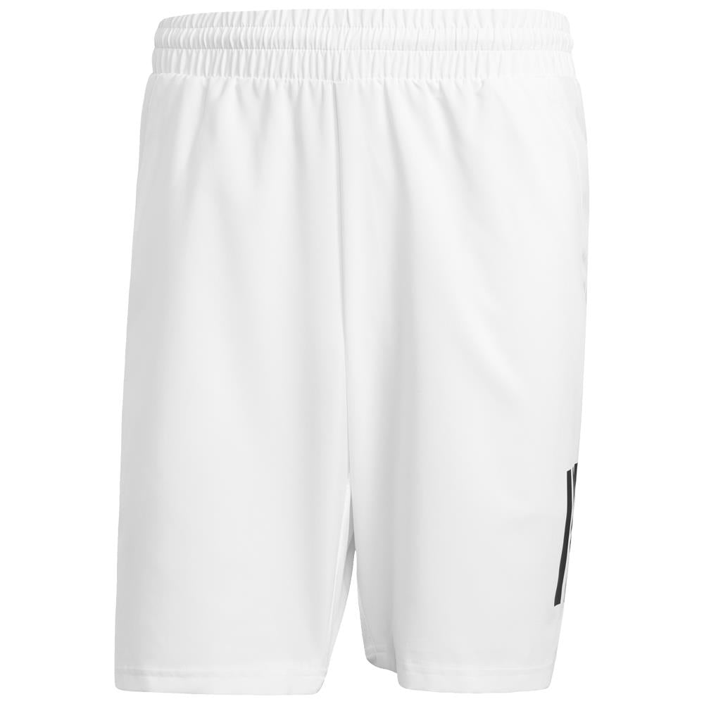 adidas Men's Club 3 Stripe 7 Short - White/Black