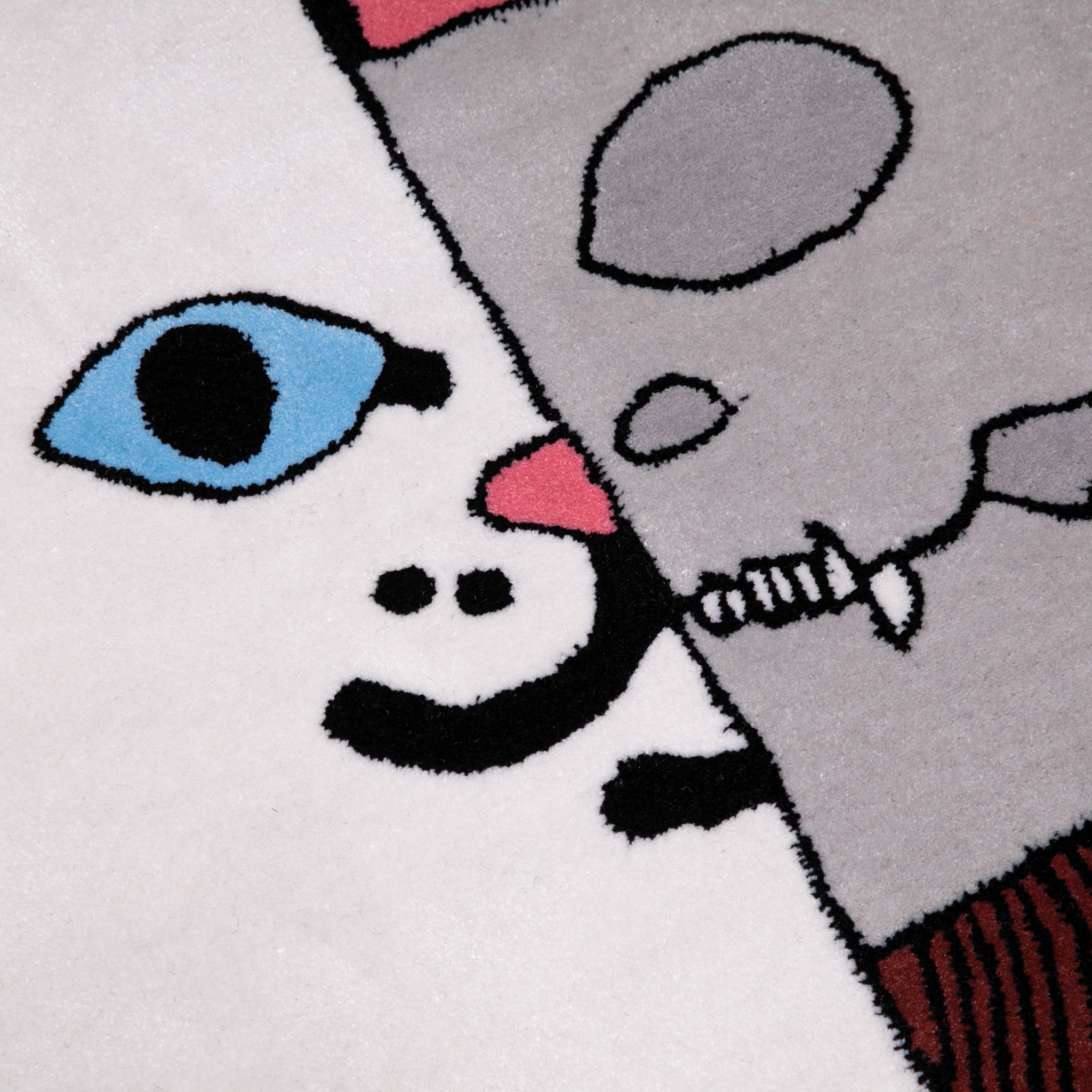  Nermal Anatomy Rug (White/Red)- 6ft、mySite、merchandisen