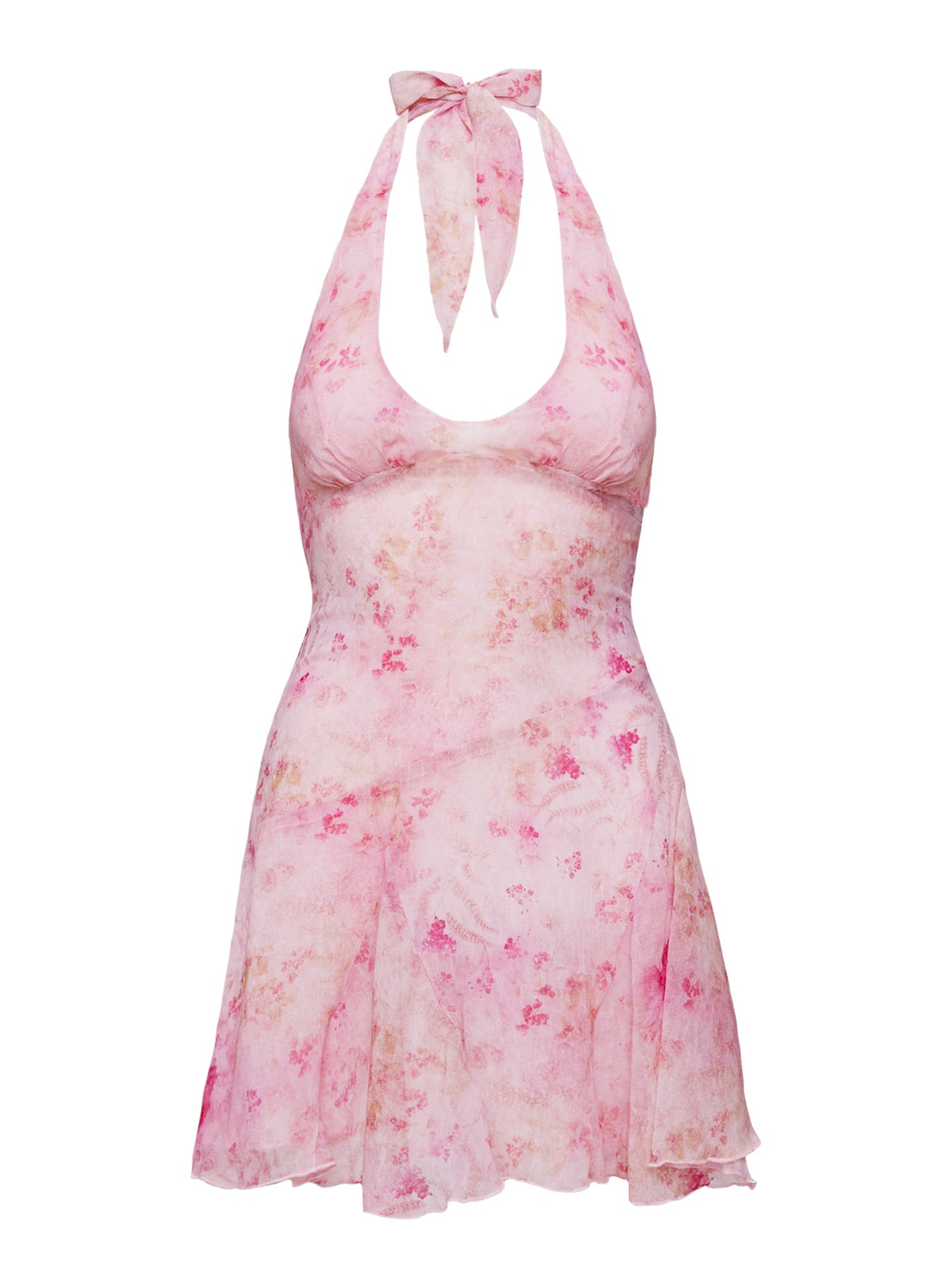 Valorie Halter Mini Dress Pink、mySite、solidvoid