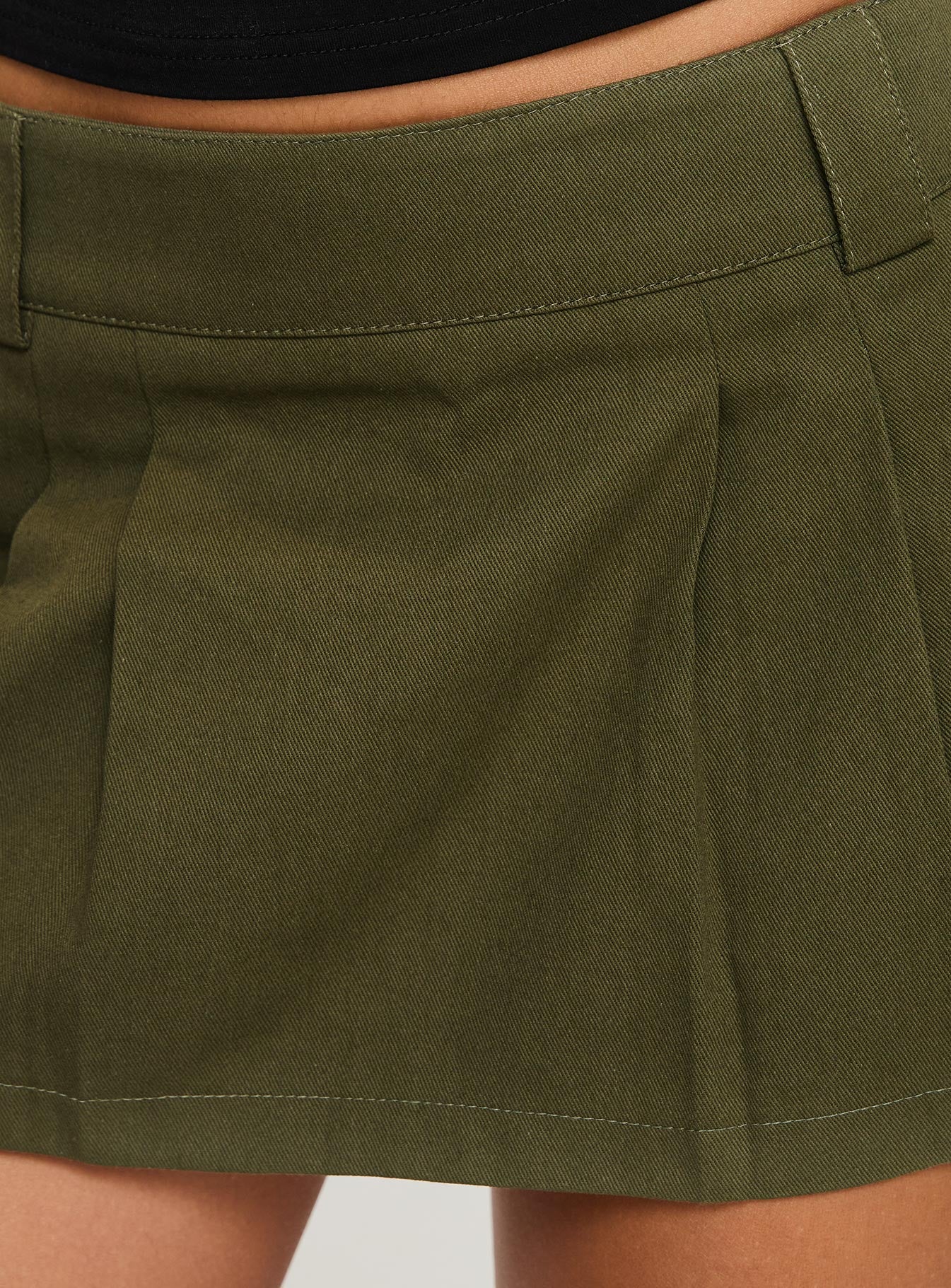 Leon Cargo Mini Skirt Olive、mySite、solidvoid