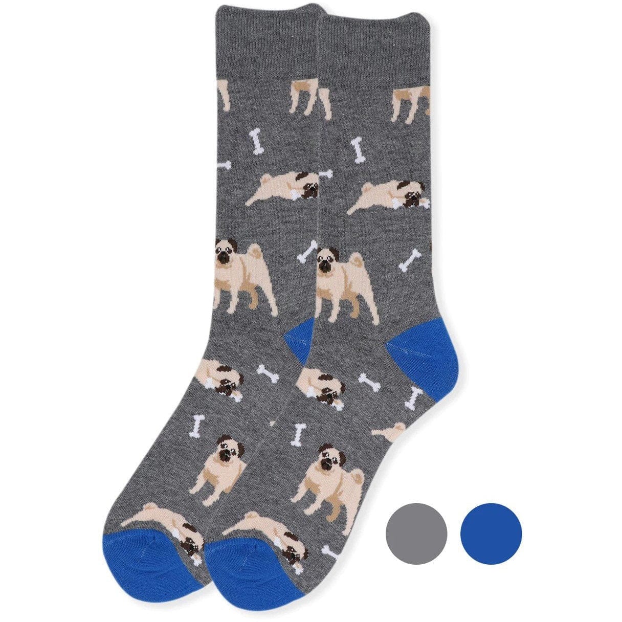 Men's Crew Socks-Pigs, Police, Camo, Dogs, CUTE!、mySite、g9winljtr