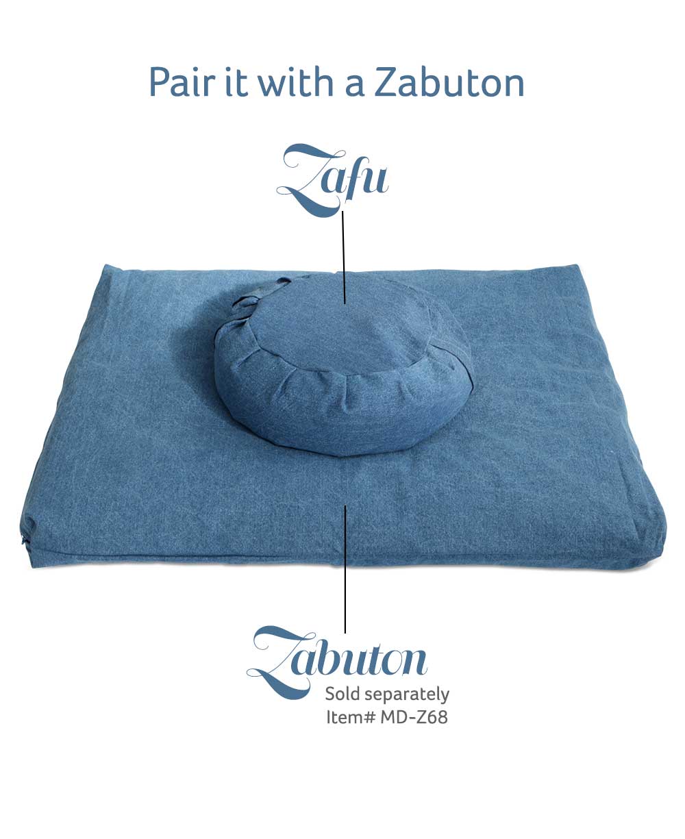 Classic Blue Denim Meditation Zafu Cushion、mySite、topwebapps