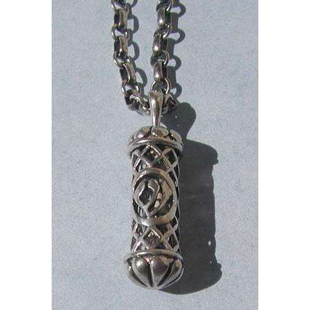 Michael Bromberg Men’s Mezuzah Pendant Necklace in Sterling Silver、mySite、topwebapps