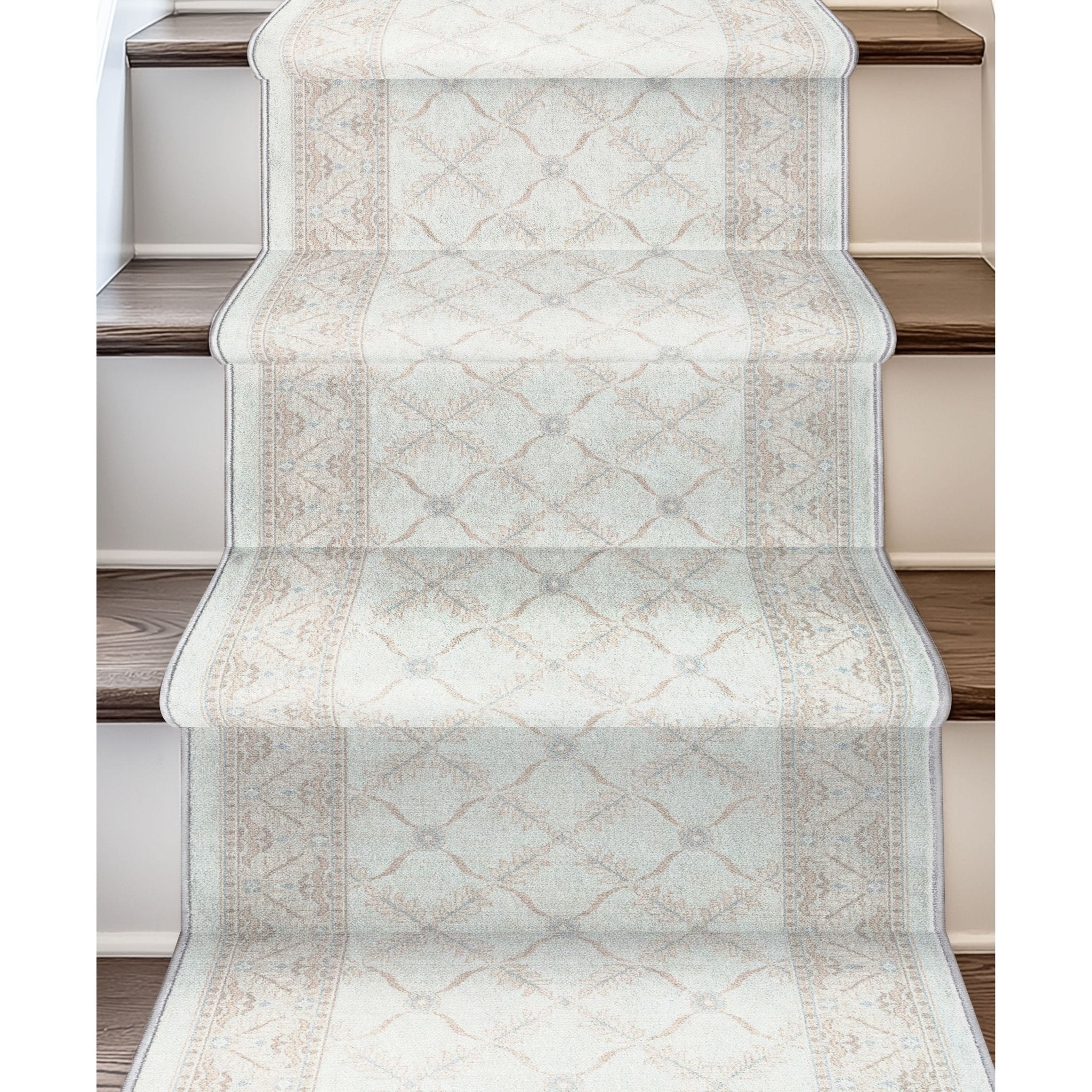 Custom Size Runner Regency Lattice Pearly Haven Choose Your Width x Choose Your Length Hallway Runner Rug、mySite、gigharbornorthrealestate