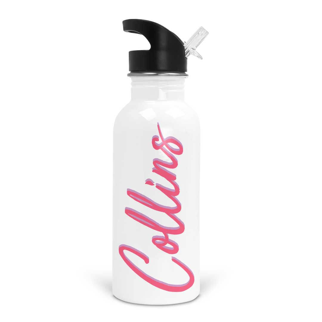  Lipstick & Lavender Script Personalized Kids Water Bottle、mySite、layawaytickets