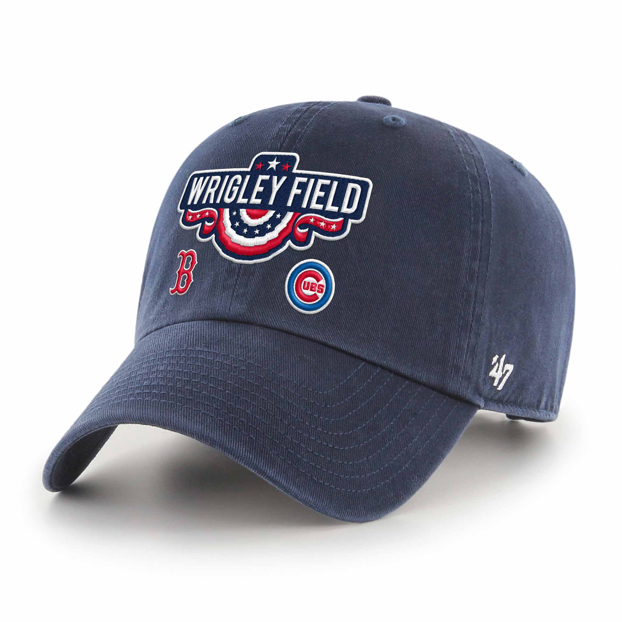 Chicago Cubs vs. Boston Red Sox 2025 47 Brand Clean Up Adjustable Cap、mySite、vikingsvslions