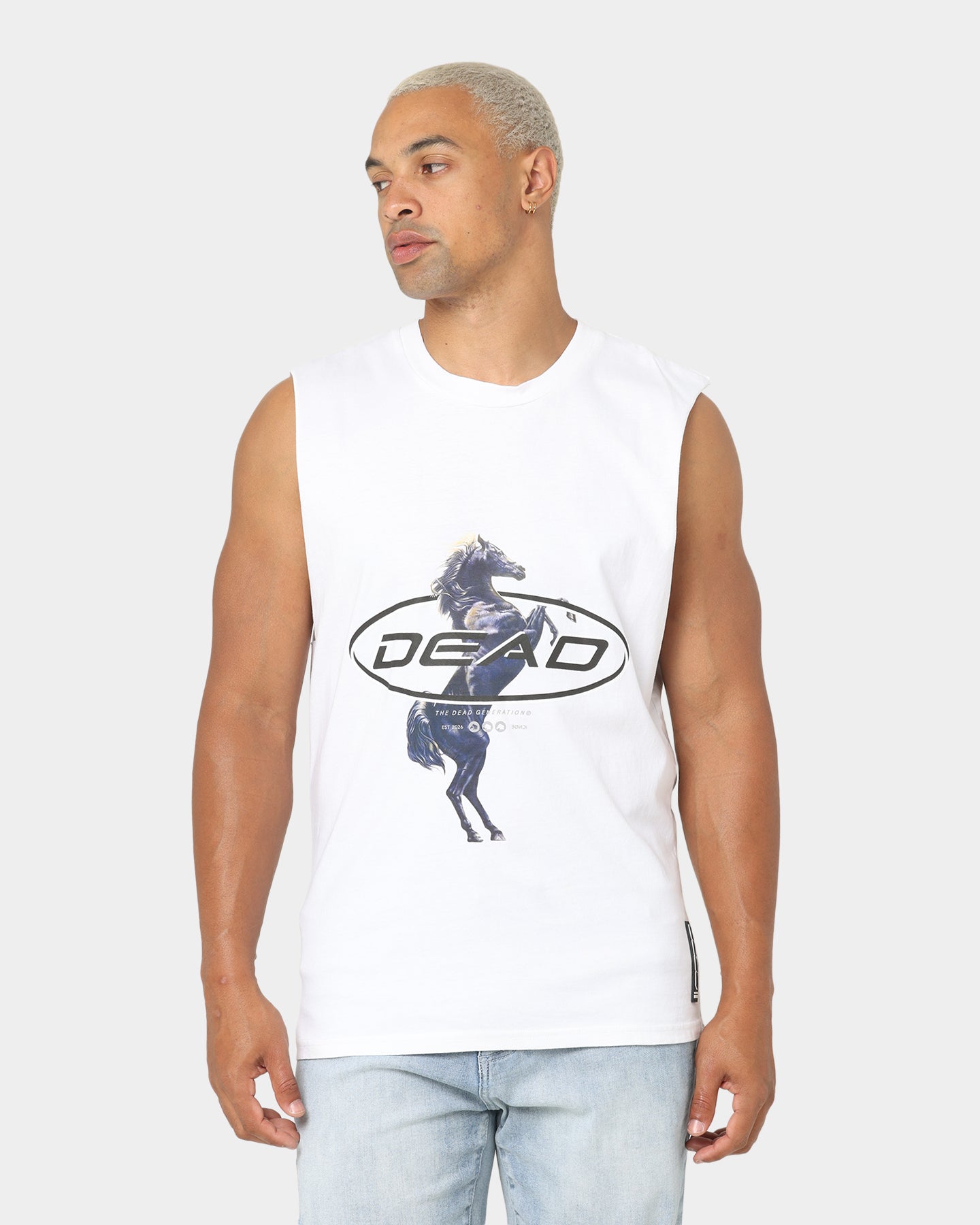 Dead Studios Till We Ride Muscle T-Shirt White/Black、mySite、zt4zffjzw