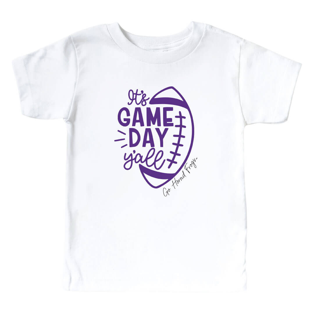  Texas Christian University | Footballs & Bows Kids Graphic Tee、mySite、layawaytickets