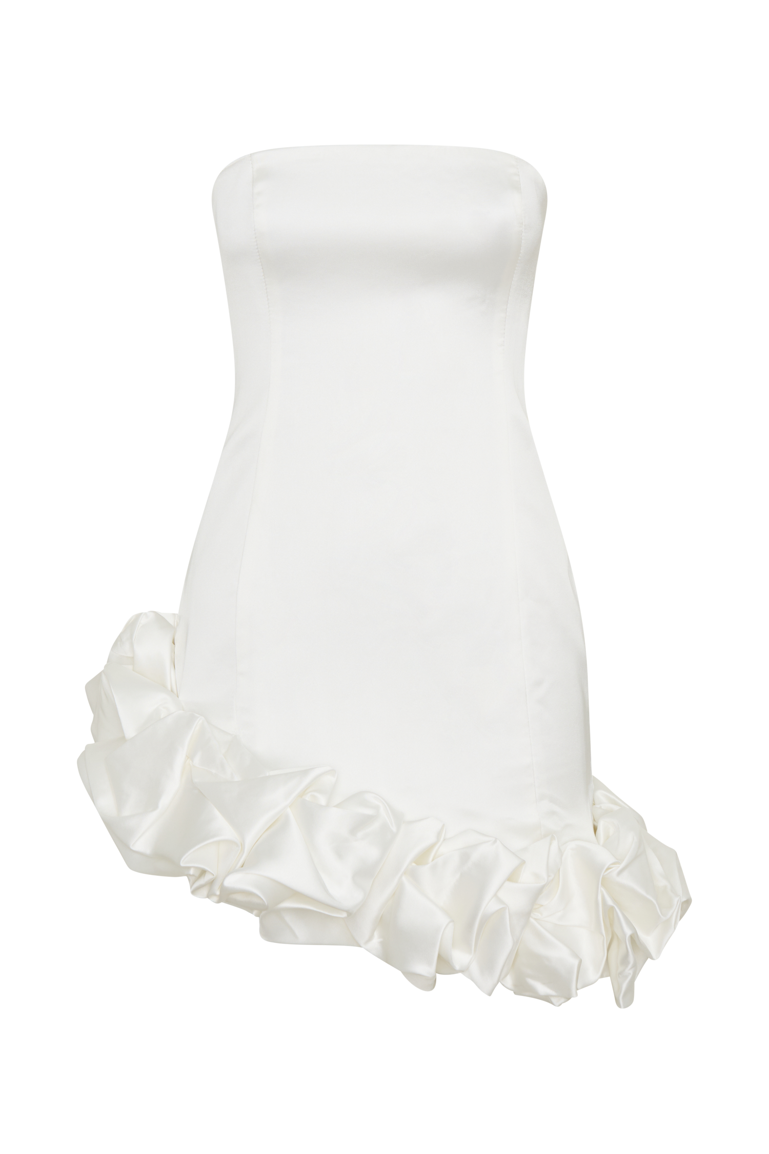 Alba Bubble Mini Dress - White、mySite、solidvoid