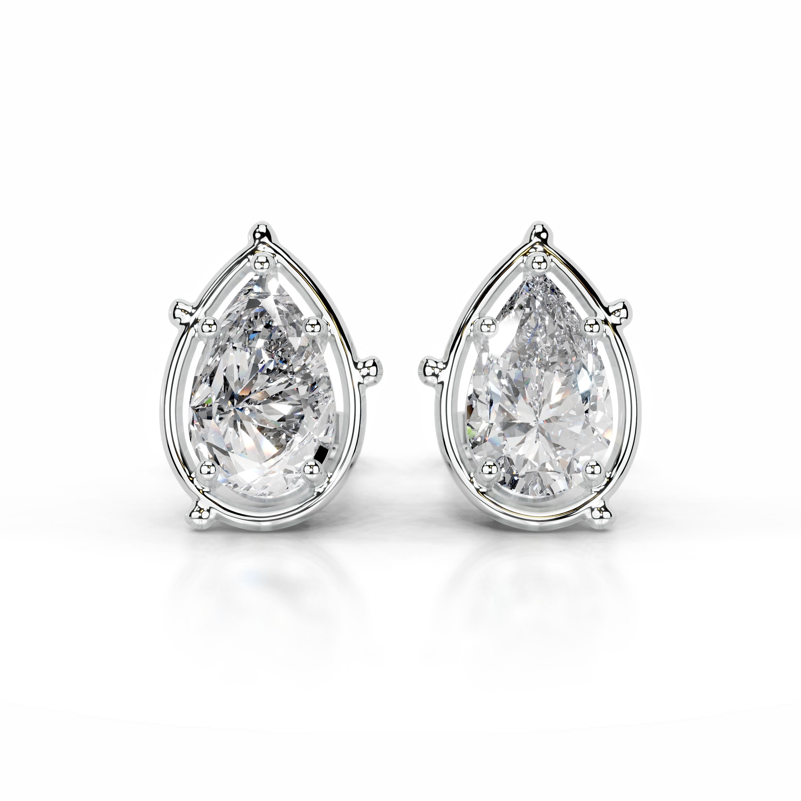 Rooted in Love Lab Grown Diamond Earrings - 18K White Gold、mySite、hinf8tx79